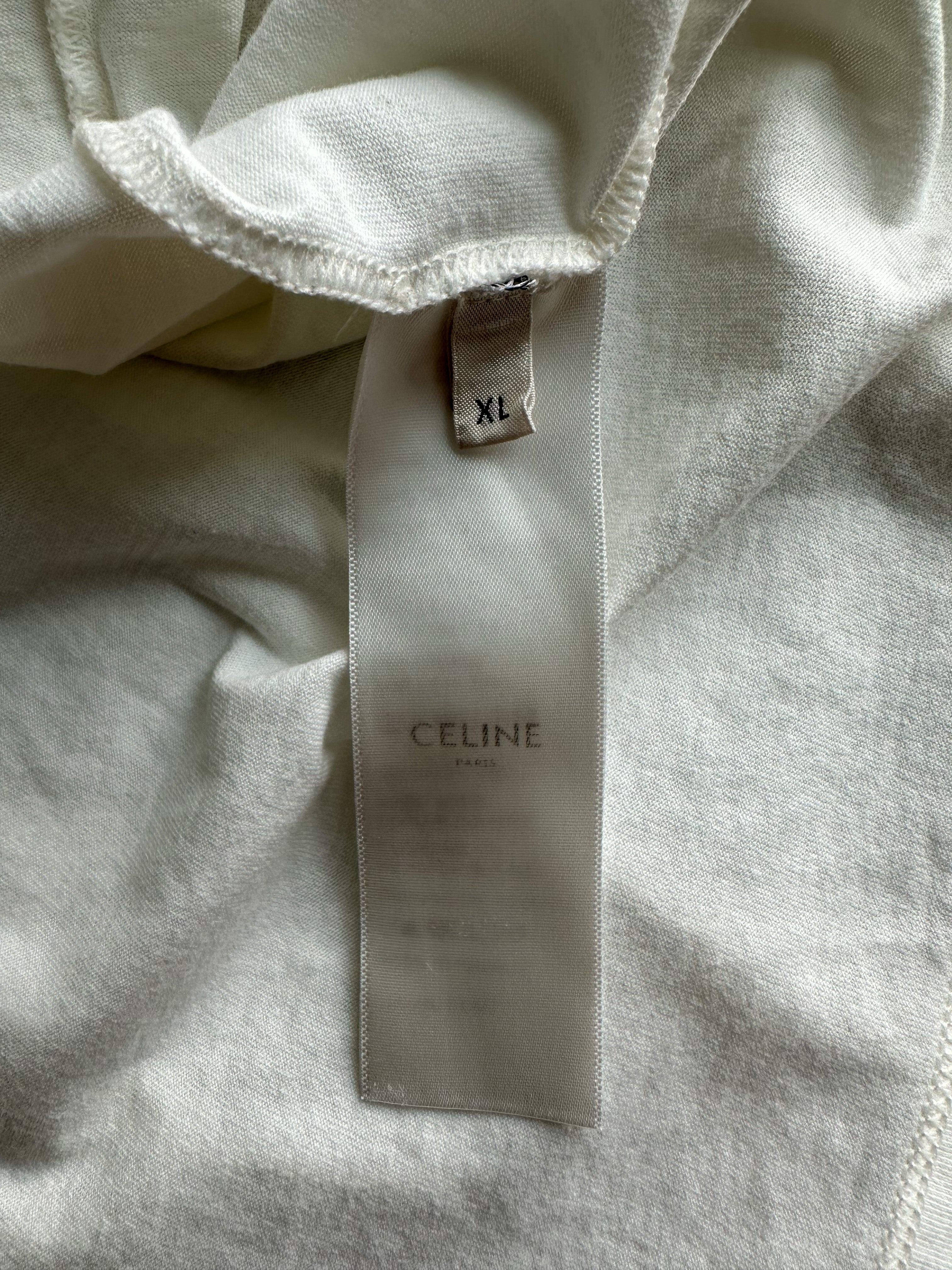 Celine White & Black Logo T-Shirt for Women | Stylish Casual Cotton Tee | Perfect for Everyday Wear & Street Fashion