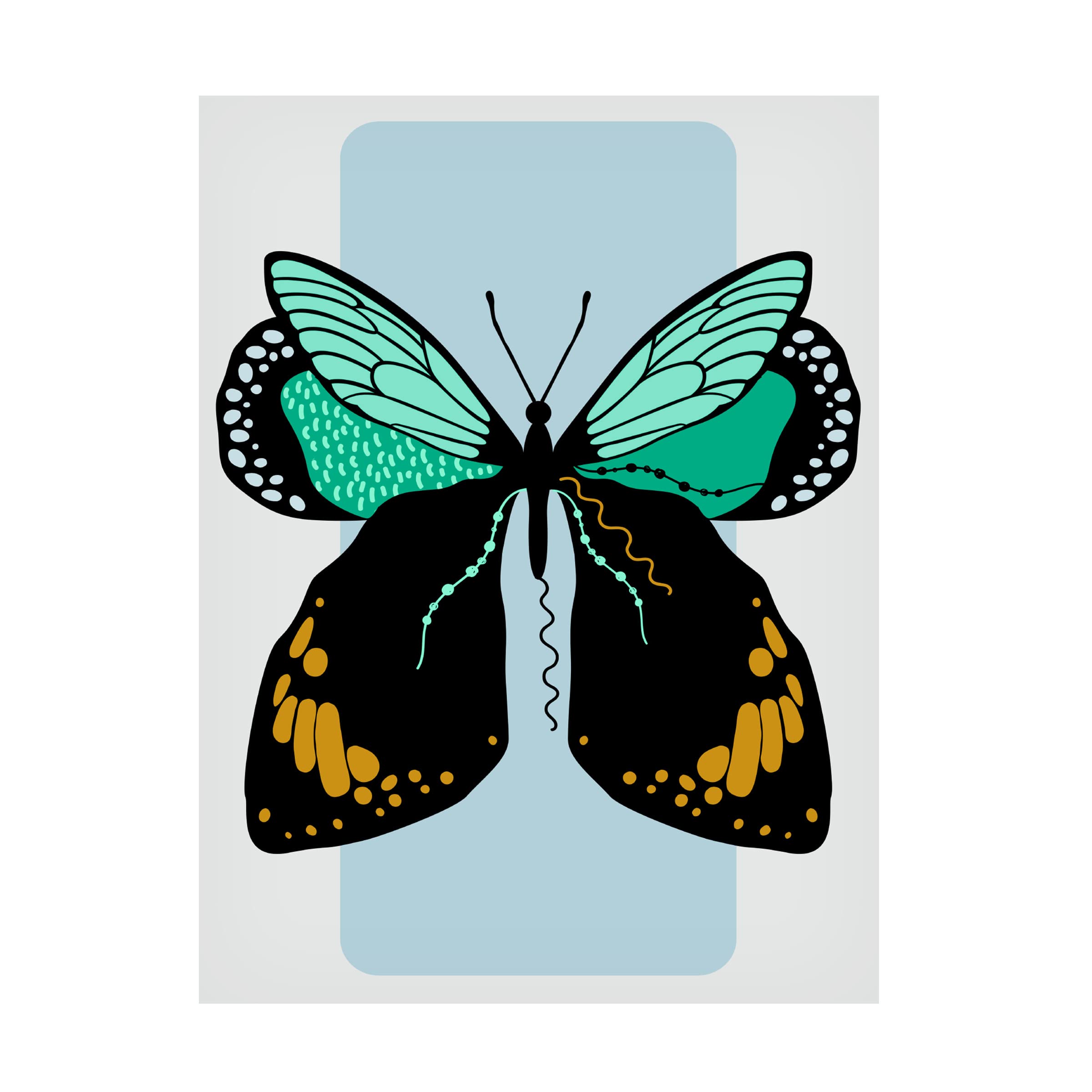 Trademark Fine Art 'Butterfly' Canvas Wall Art by Ayse - Elegant Home Decor for Living Room, Bedroom & Office