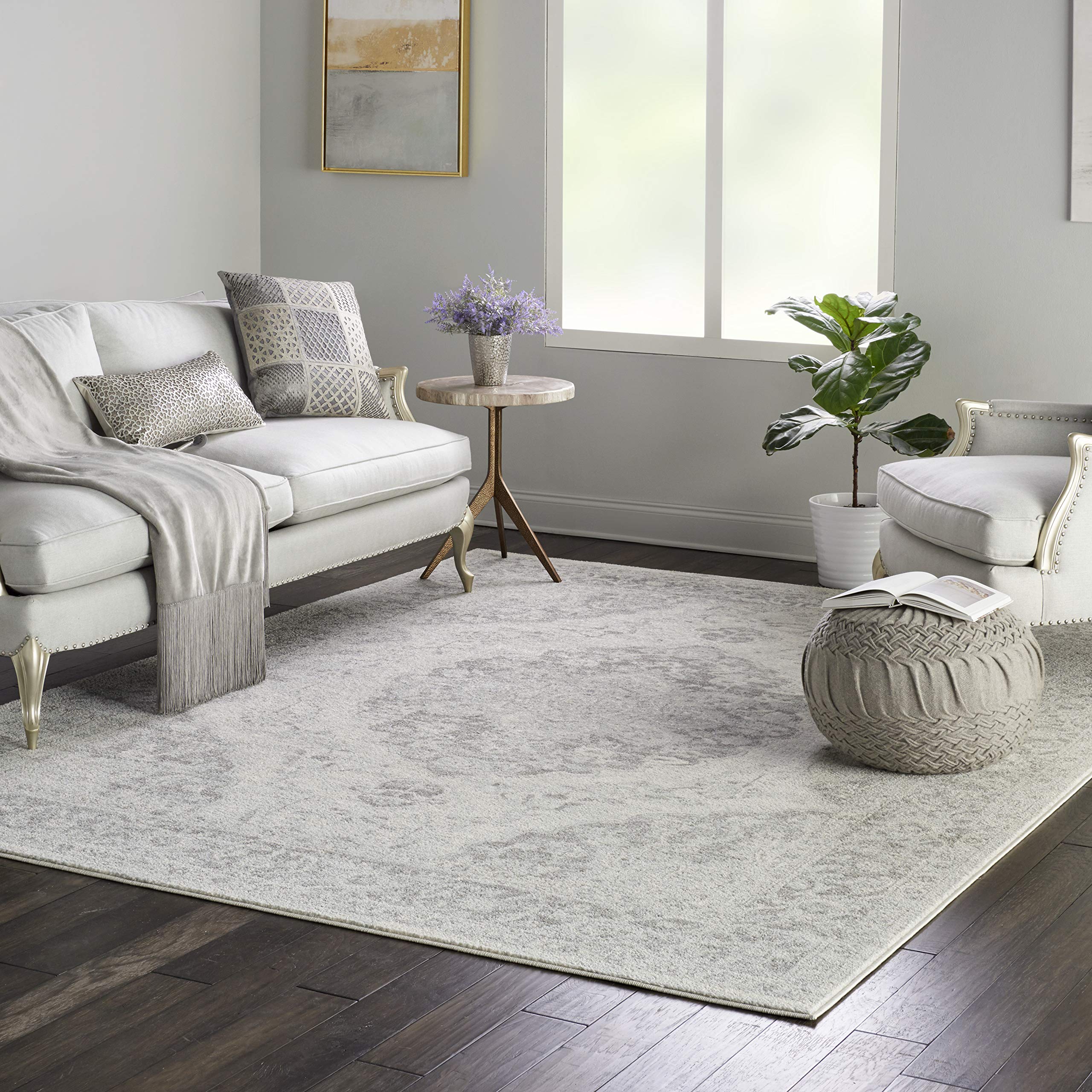 Nourison Tranquil Traditional Ivory/Grey 8'10