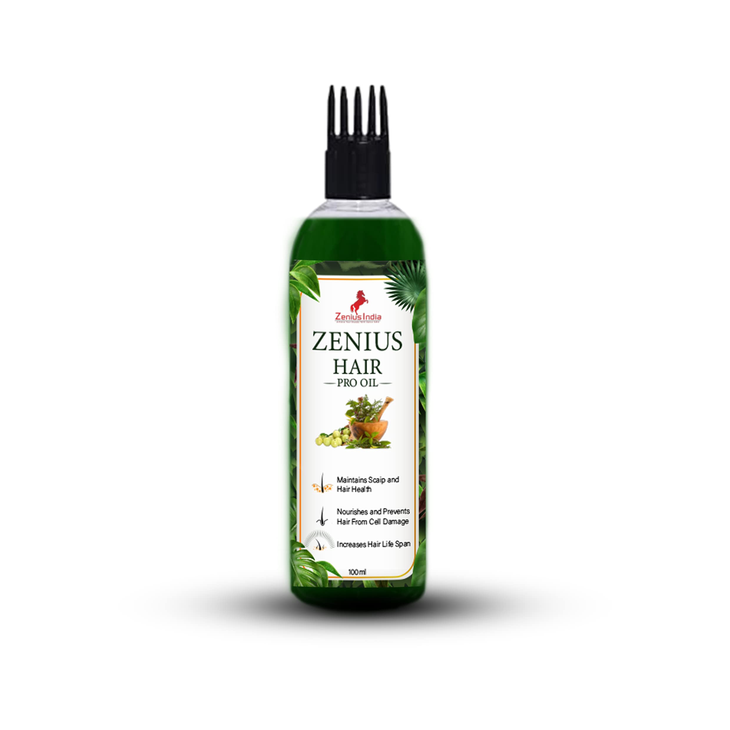Zenius Hair Pro Oil for Hair Growth & Hair Fall Control - Natural Hair Treatment for Thicker, Stronger Hair | Pack of 2 | Perfect for Daily Scalp Massage & Damaged Hair Repair
