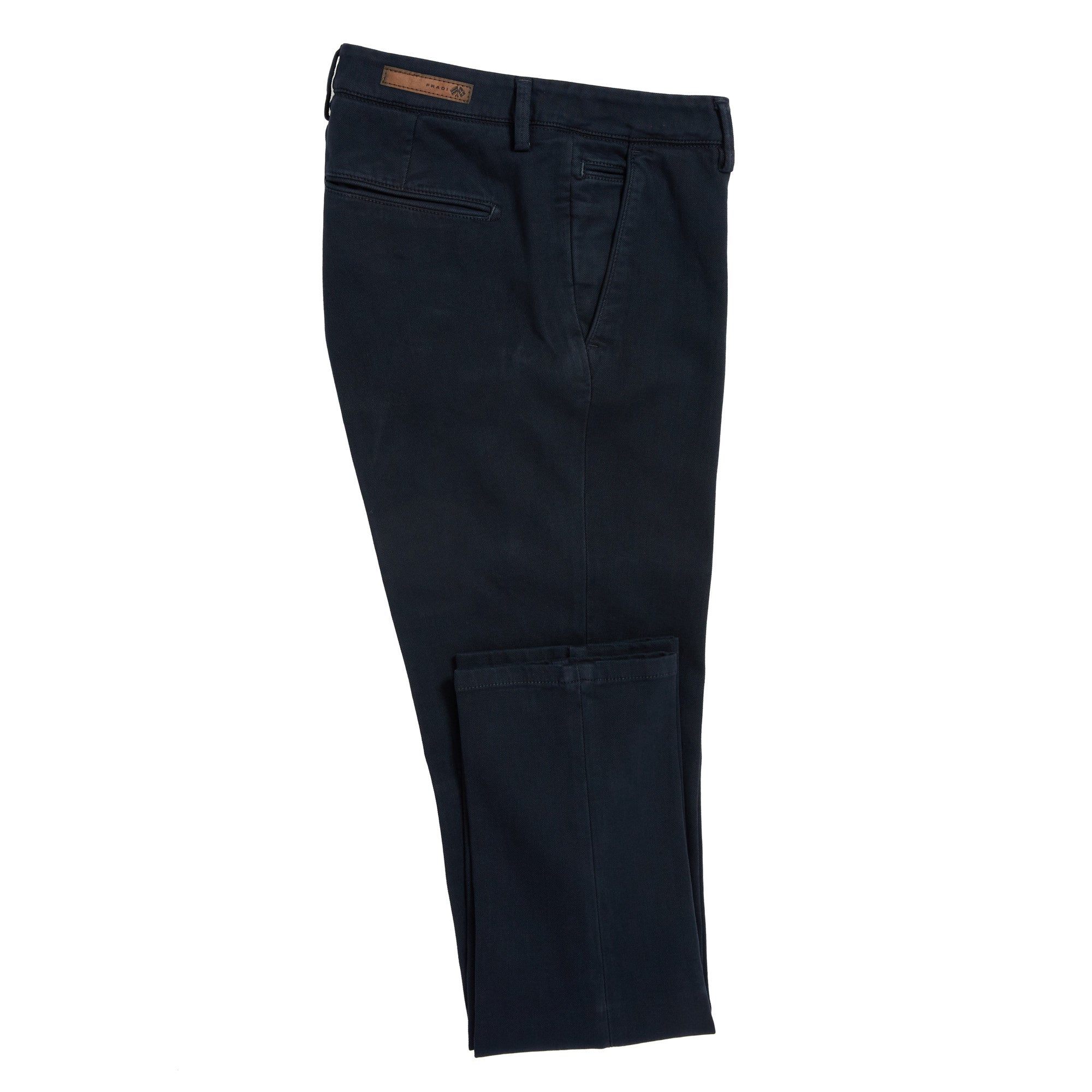 FRADI Men's Stretch Cotton Chino Pants - Comfortable Slim Fit Denim-Look Trousers for Casual & Office Wear (Navy Blue)
