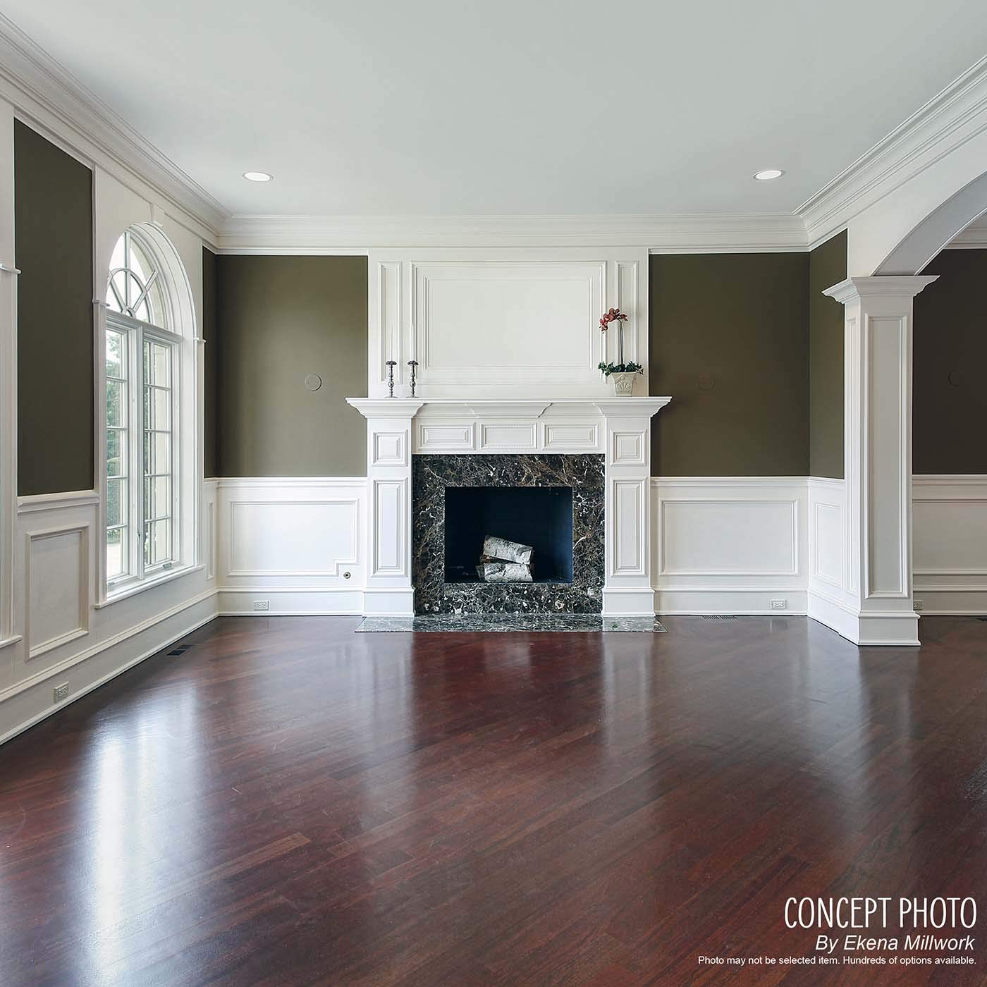 Ekena Millwork MLD02X00KE-CASE-8 Kent Running Flower Panel Moulding - 2 1/8