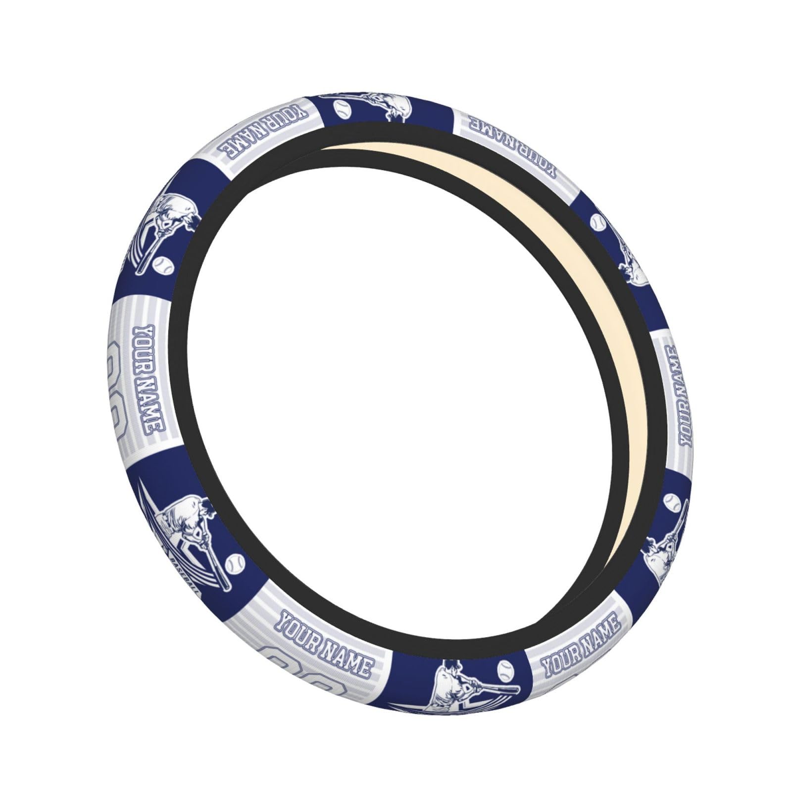 Custom Personalized Anti-Slip Steering Wheel Cover - LA Dodgers Themed with Name & Number - Universal Fit for Cars, SUVs & Trucks - Perfect Gift for Baseball Fans & Car Enthusiasts - Great for Game Day, Commuting & Road Trips