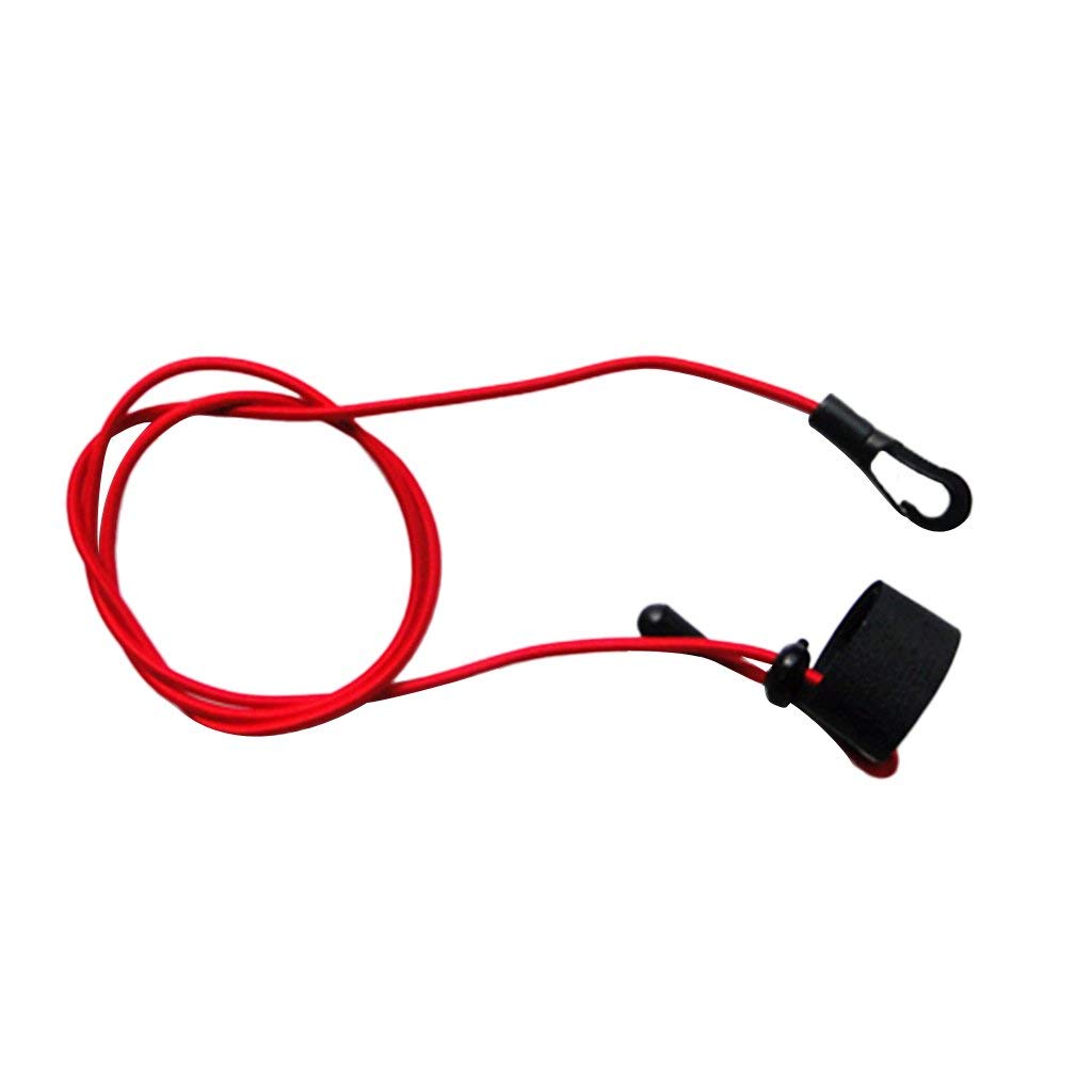 43'' 110cm 4mm Heavy Duty Bungee Cord with Snap Hook - Adjustable Hook & Loop End for Fishing Rod Leash, Kayak Paddle Tether, Canoe Gear Security (Red) - Perfect for Outdoor Water Sports and Boat Accessories Organization