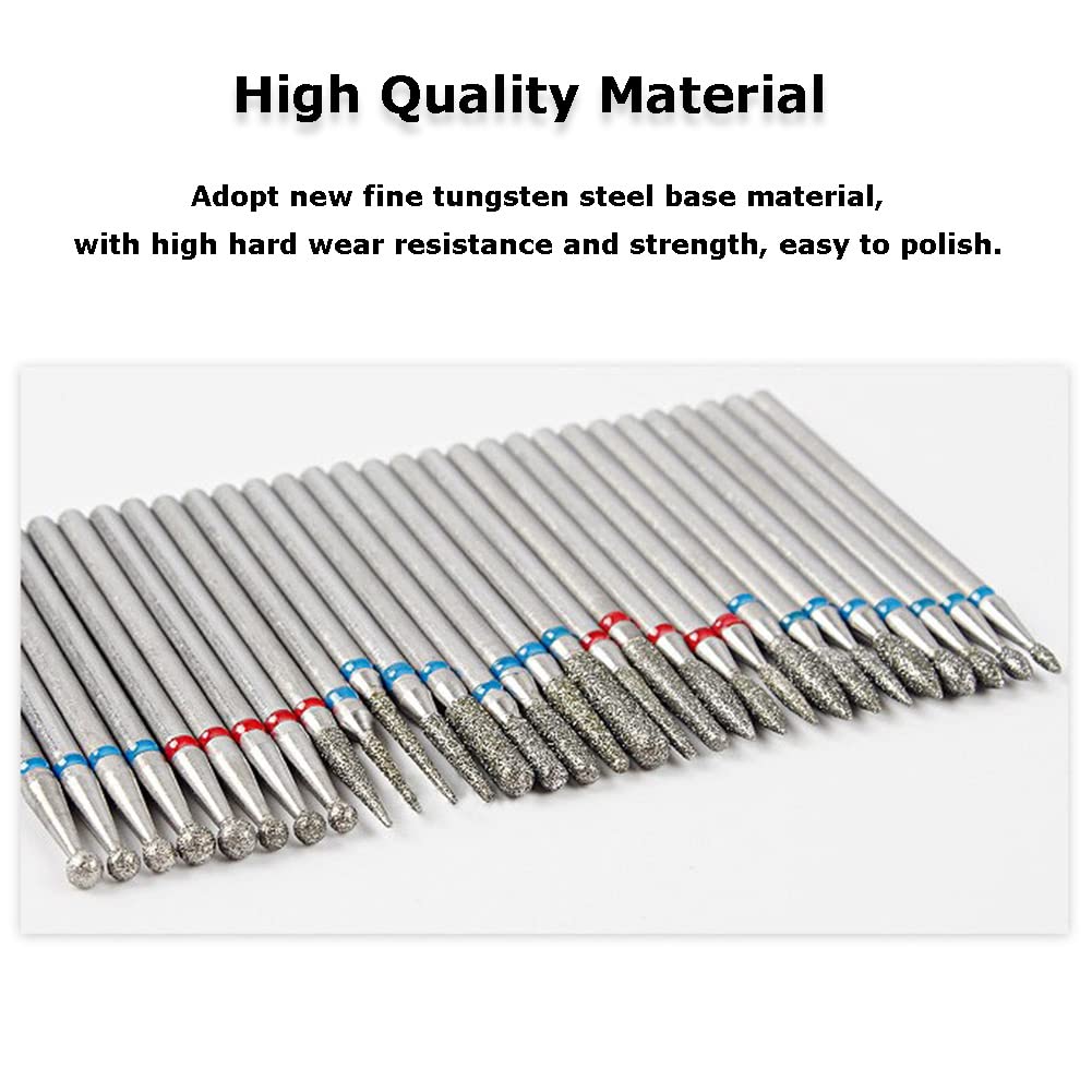 30Pcs Professional Nail Drill Bit Set for Manicure & Pedicure - Cuticle Cleaner, Dead Skin Remover, Nail File Accessories - Perfect for Nail Salons, Home Use & DIY Nail Care