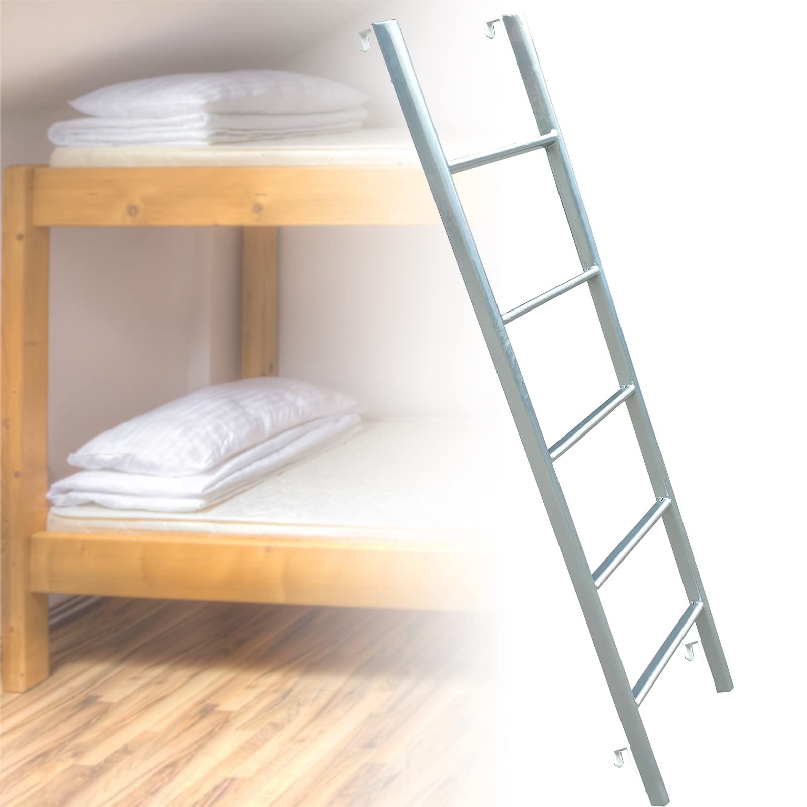 Heavy Duty Metal Step Bunk Ladder for RV Travel Trailer, Bunk Bed & College Dorm - 50