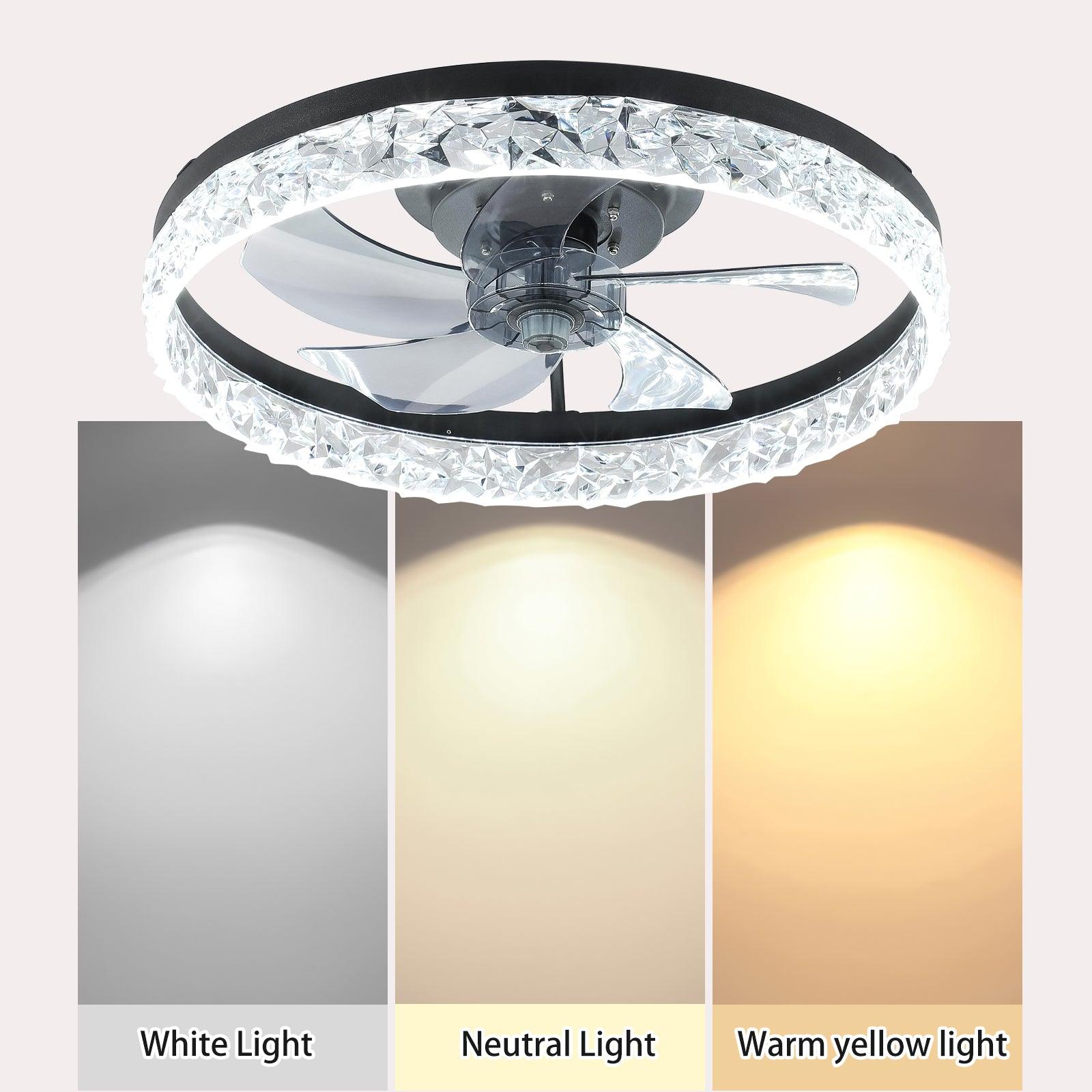 Dimmable LED Ceiling Fan with Light - Modern Energy Efficient Ceiling Fan for Living Room, Bedroom, and Office