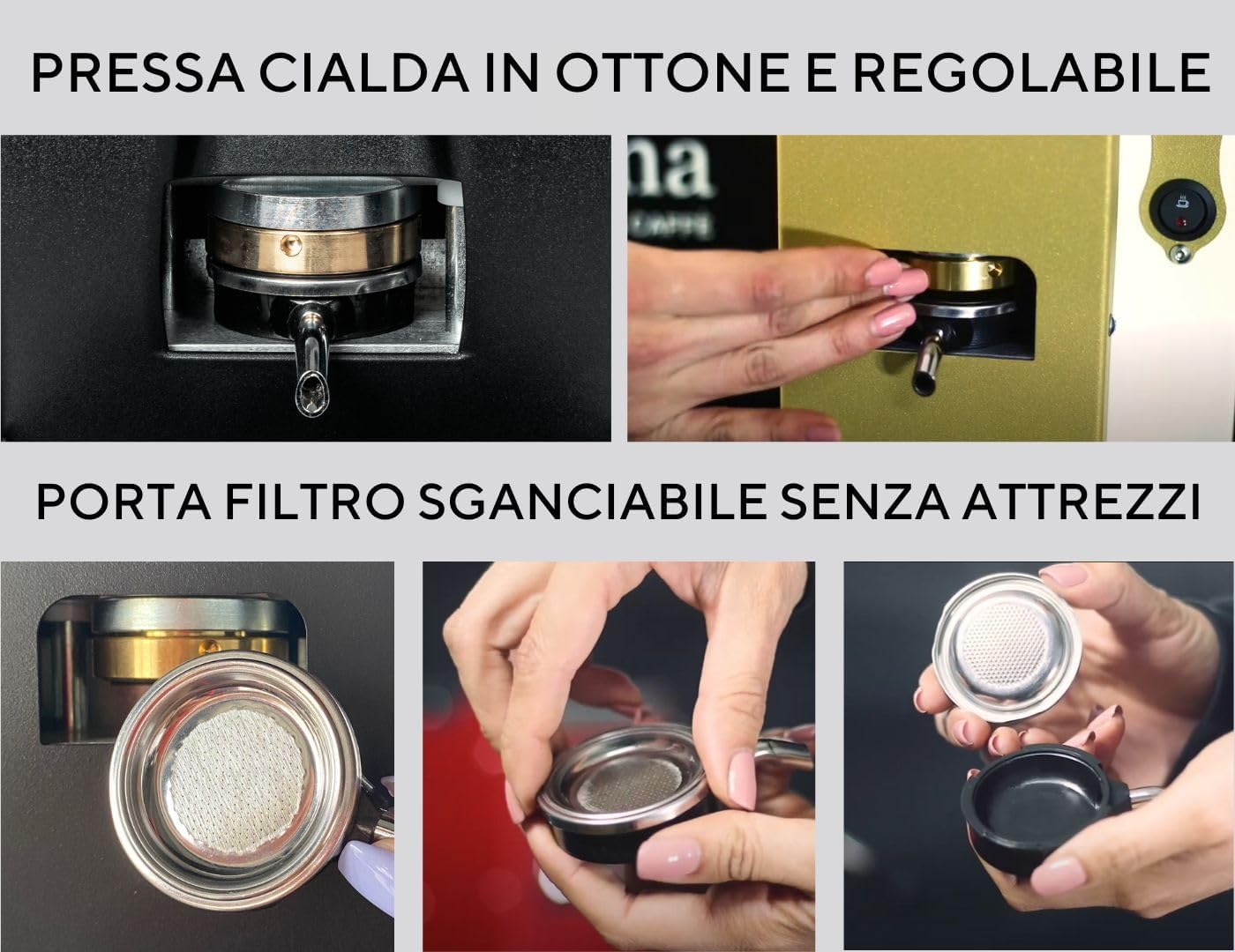 La Bevanda Del Re - 44mm Espresso Coffee Machine with Aroma Plus & 50 ESE Pods - Free Gift Included | Perfect for Home, Office & Cafe Use