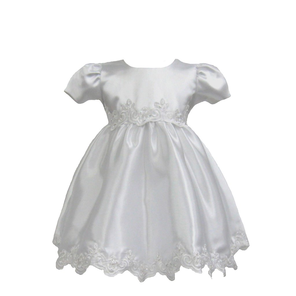 Baby Girls Christening Dress White Baptism Gown Formal Outfit 0-30 Months - Perfect for Church Ceremonies, First Communion & Special Occasions