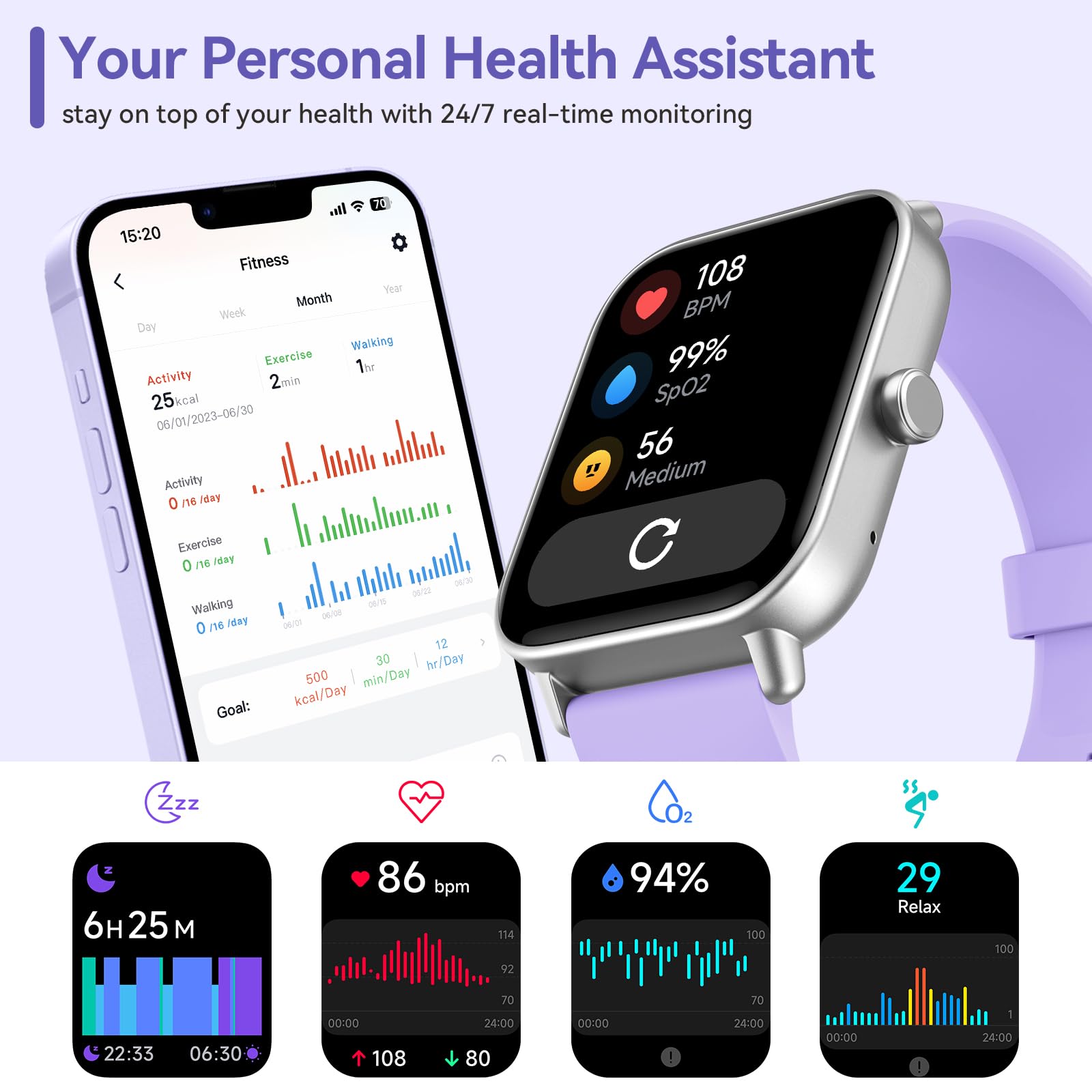 Smart Watches for Women with Alexa Built-in, 1.8
