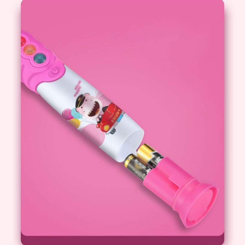 Kids Electric Toothbrush with Soft Bristles - 2-Minute Smart Timer, IPX7 Waterproof, Rechargeable Battery - Perfect for Girls Ages 3-12 (Pink, Pack of 2) - Ideal for Gentle Oral Care & Developing Healthy Brushing Habits