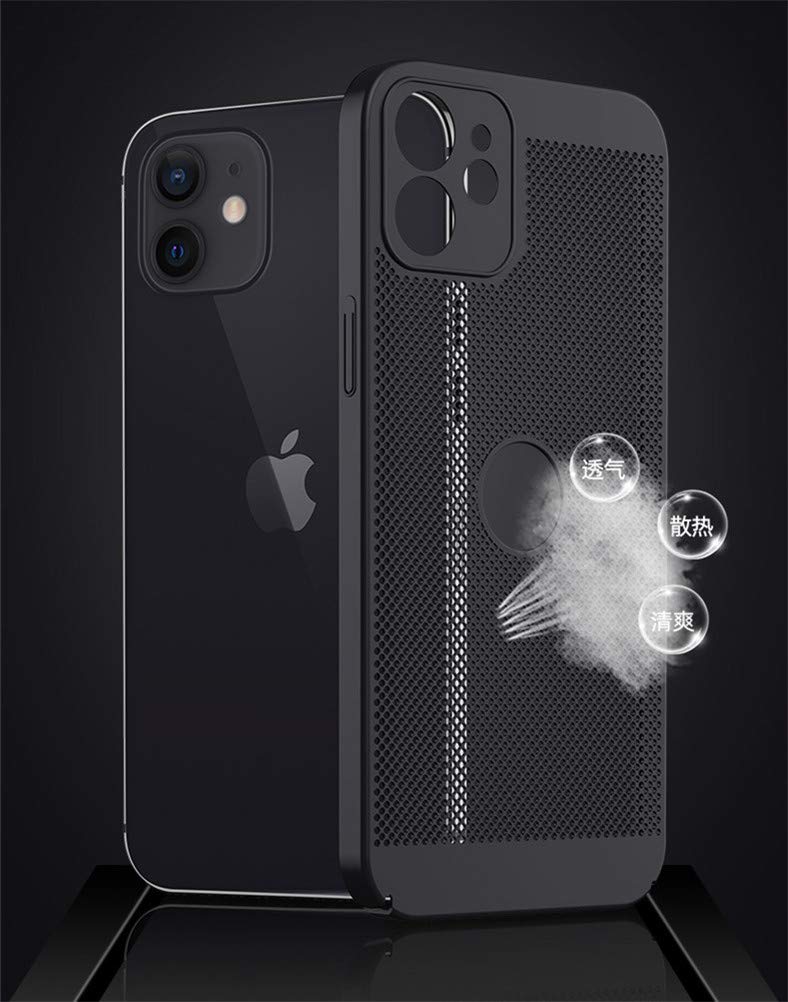 Ultra-Thin Slim Fit iPhone 12 Pro Max Case - Breathable & Heat Dissipating Protective Cover with Skin-Touch Feel for iPhone 12 Pro Max 6.7 inch (2020) - Perfect for Daily Use, Work & Outdoor Activities - Black