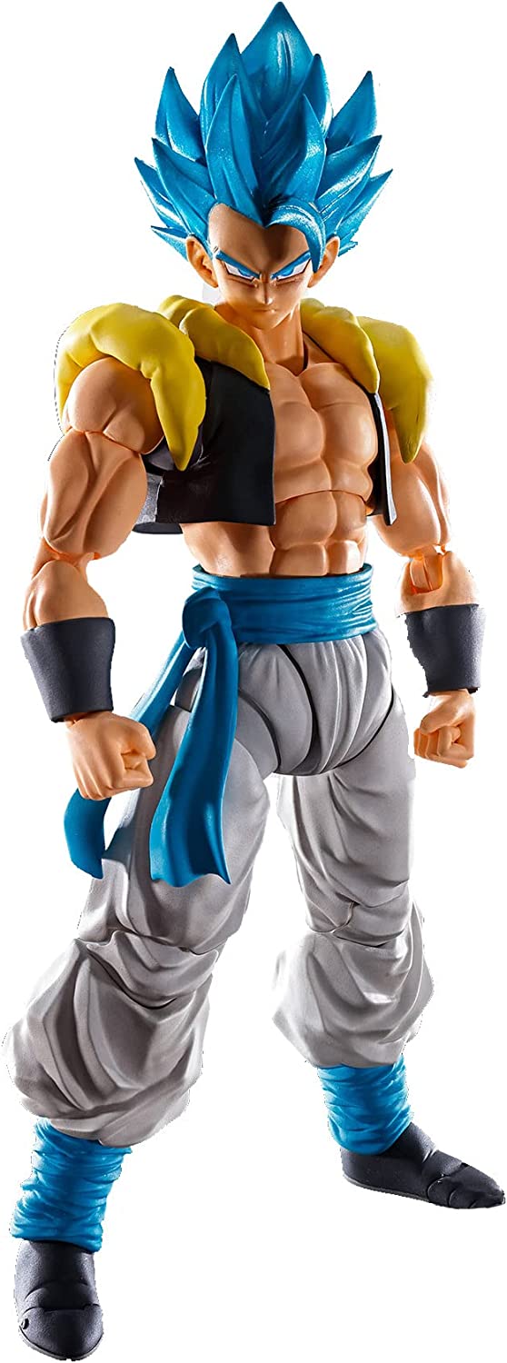 Dragon Ball Super S.H.Figuarts Gogeta Super Saiyan God Super Saiyan 6-Inch Action Figure - Collectible Anime Toy for Display & Battle Scenes
