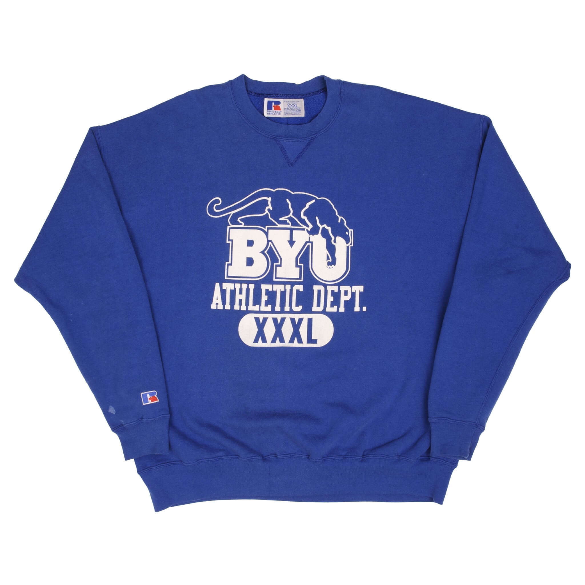 Vintage BYU Brigham Young University Cougars 1990s Sweatshirt 3XL - Made in USA - Retro College Fan Apparel for Game Day & Casual Wear