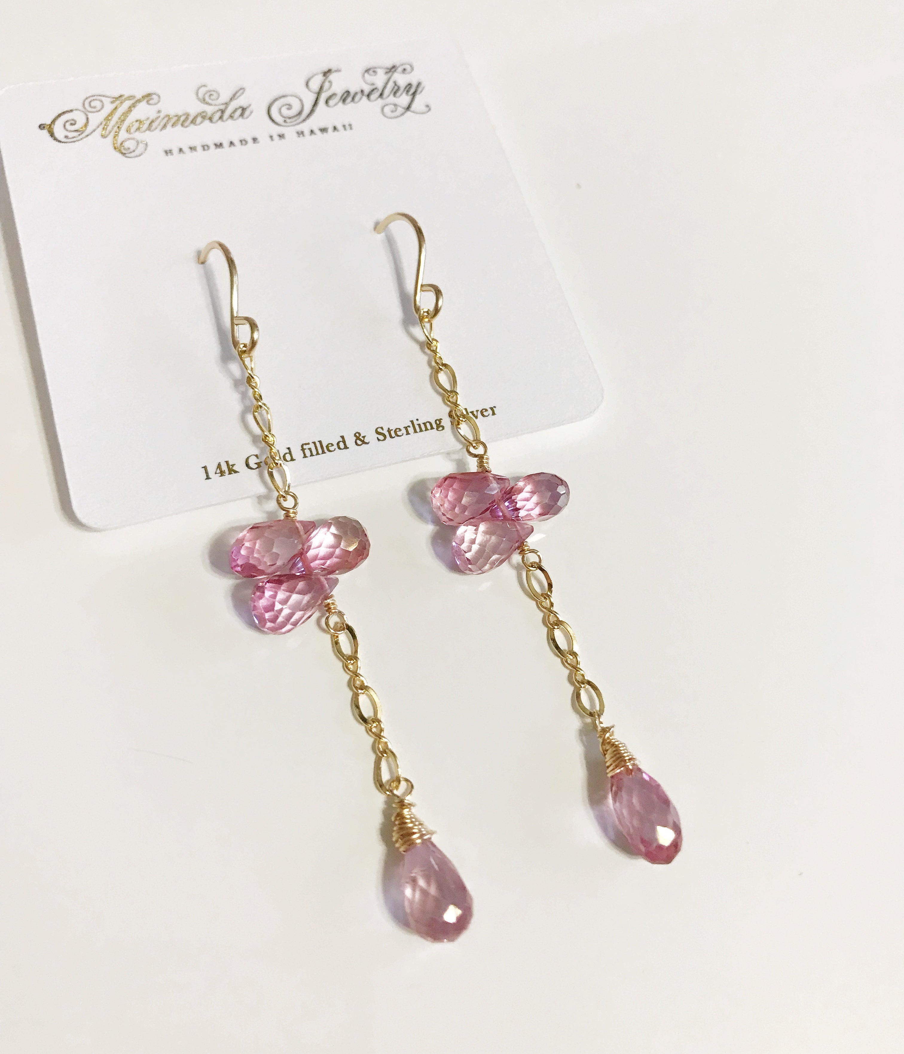 LEILA Pink Topaz Earrings for Women - Elegant Rose Gold Stud Earrings (E452) | Perfect for Weddings, Parties & Everyday Wear