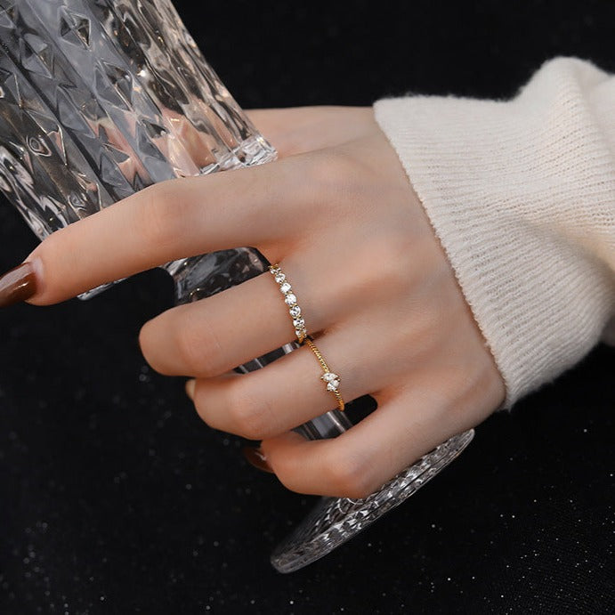 Minimalist Tiny Heart Stacking Rings Set - Dainty Gold & Silver Layering Rings for Women | HR617 | Perfect for Everyday Wear, Stacking Jewelry Trend & Gift Giving