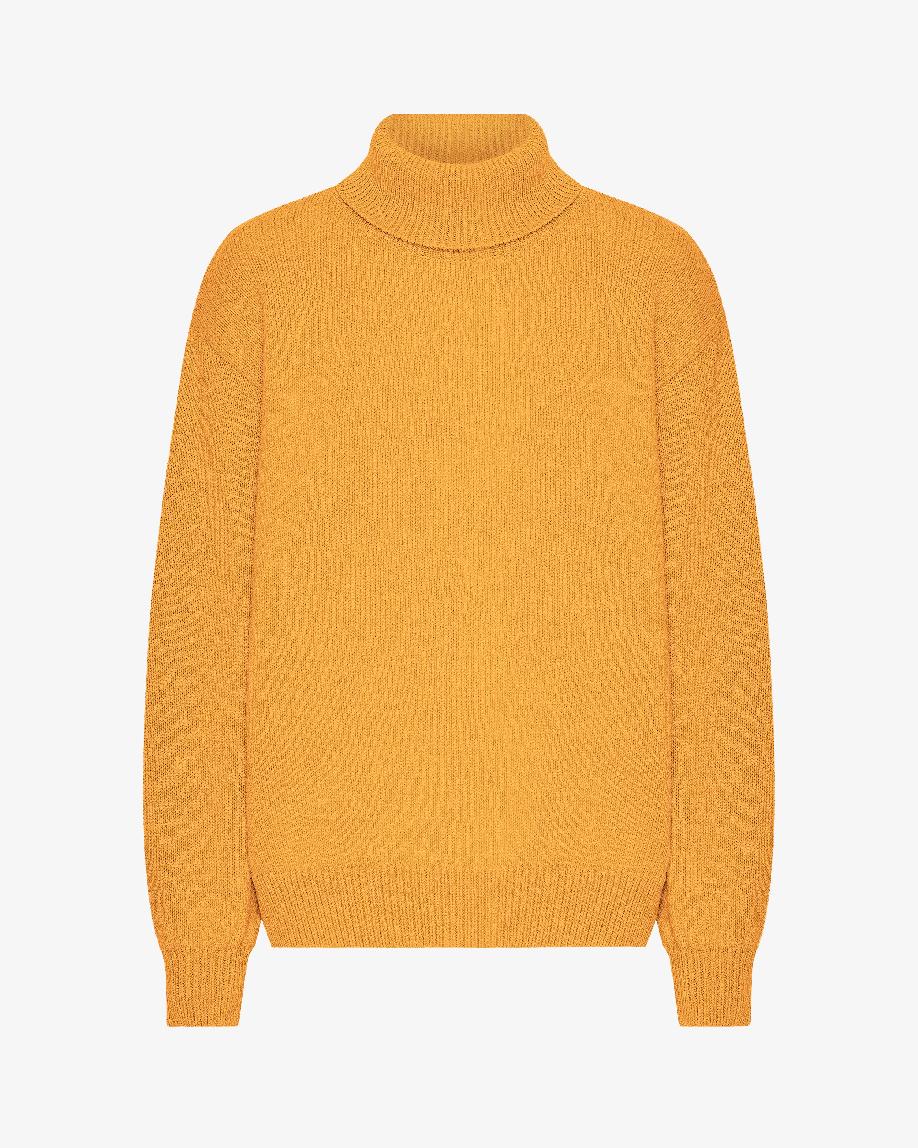 Premium Merino Wool Turtleneck Sweater for Women - Soft & Warm Burned Yellow Pullover - Perfect for Winter Layering & Office Wear