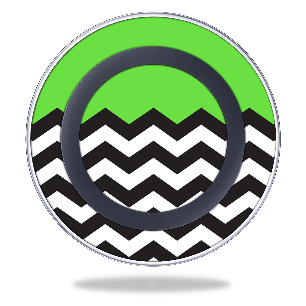 MightySkins Samsung Wireless Charging Pad Skin Wrap - Lime Chevron Design | Protective Cover Sticker for Samsung EP-PG950, EP-PG920 | Perfect for Home, Office & Car Charging Station