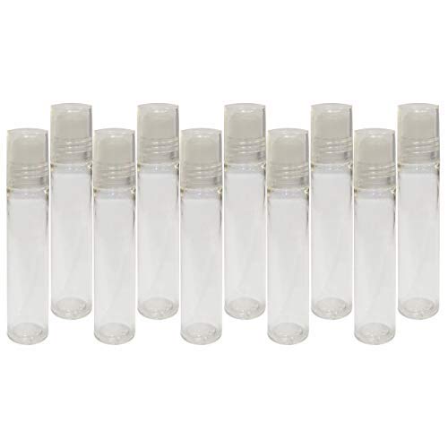 Zenvista Meditech Roll On Bottles - 20 Pack Empty Refillable Essential Oil Containers for Aromatherapy, DIY Skincare & Travel Size Liquids | Reusable Multi-Purpose Glass Bottles with Stainless Steel Roller Balls