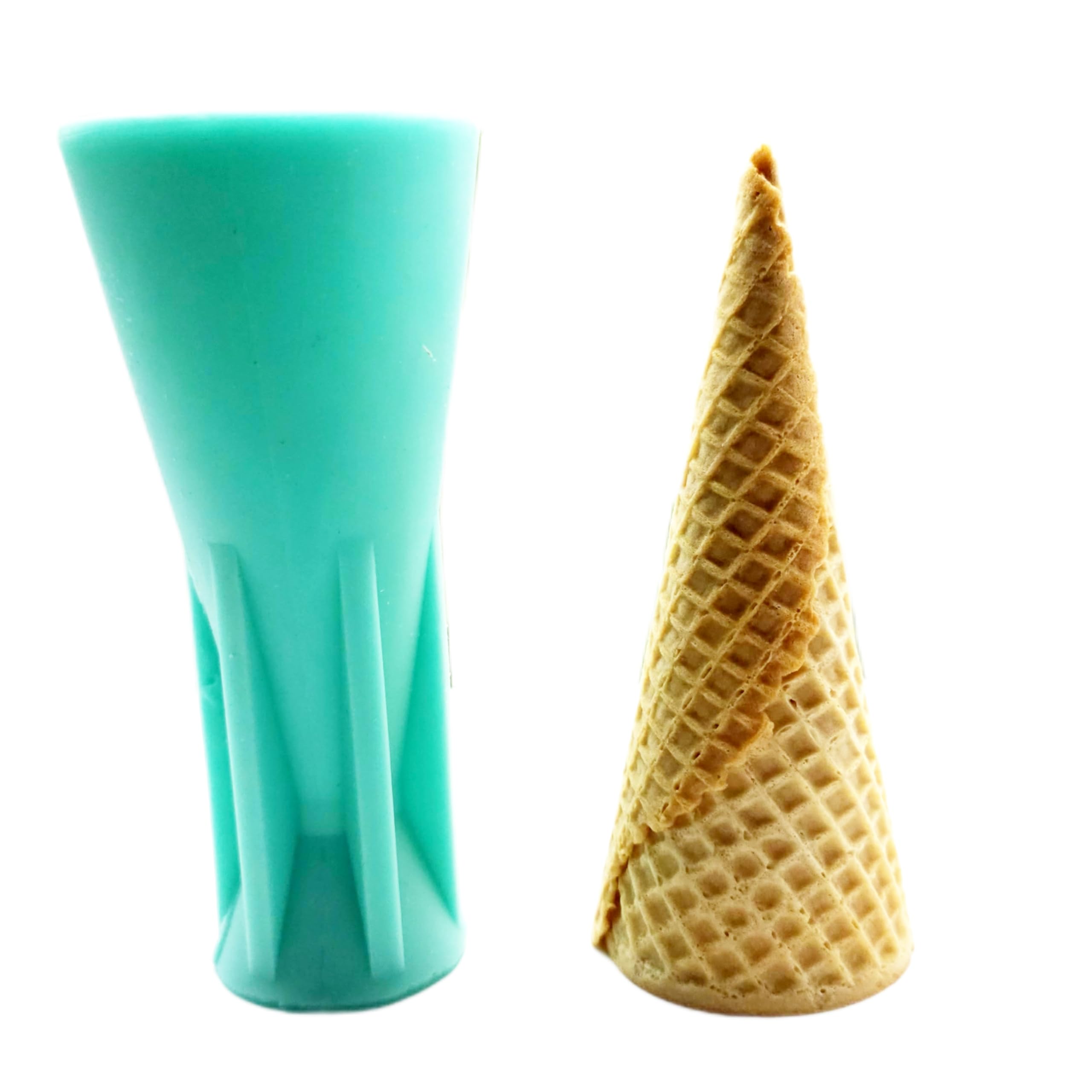 3D Silicone Waffle Cone Mold - Realistic Ice Cream Cone Maker for Homemade Desserts | Perfect for DIY Ice Cream, Party Treats & Bakery Decorations