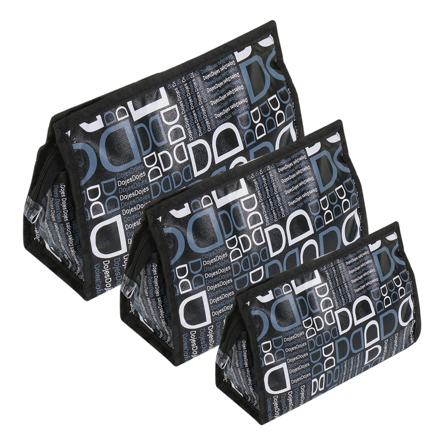 Lightning Hammerz Makeup Pouch Set of 3 - Travel Cosmetic Organizer & Toiletry Storage Bag for Women, Girls & Men - Perfect for Travel, Gym, and Daily Essentials Organization