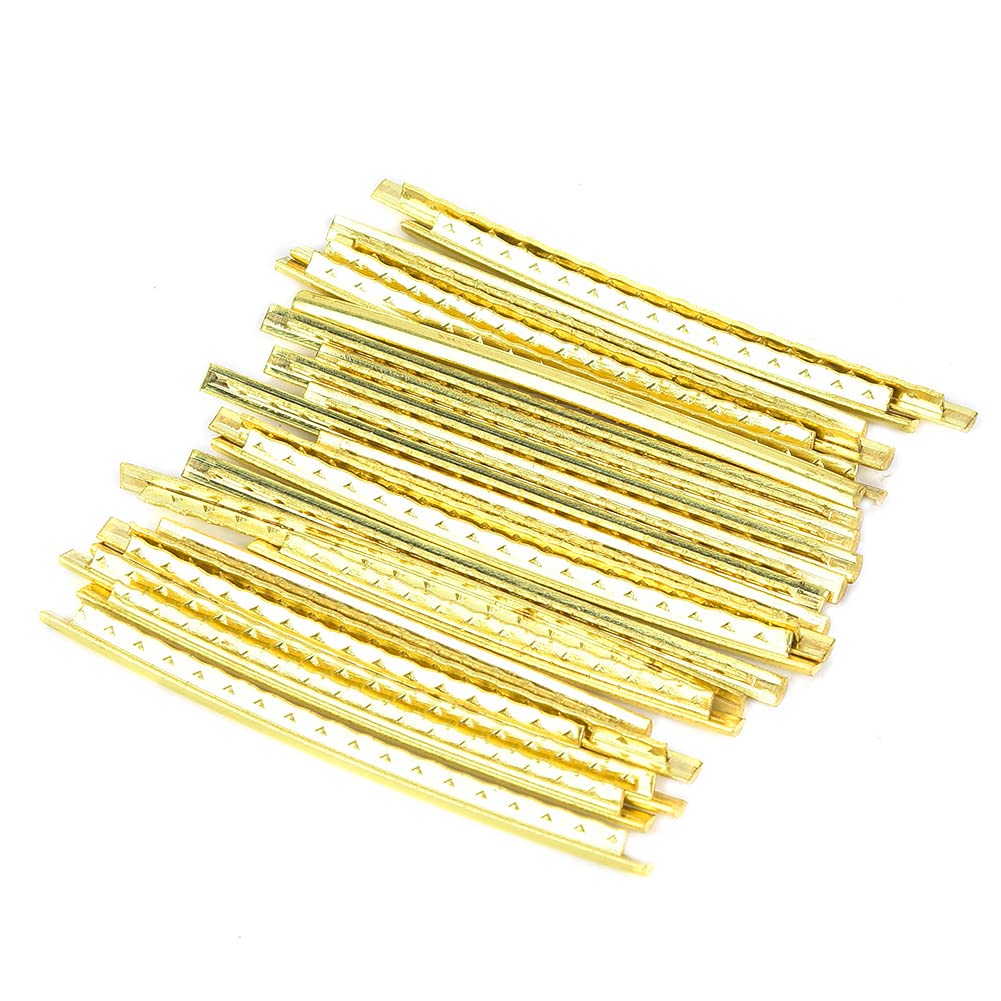 24pcs 2.7mm Brass Guitar Fret Wires for Electric & Bass Guitar Fingerboard Replacement - Perfect for DIY Guitar Repair and Maintenance
