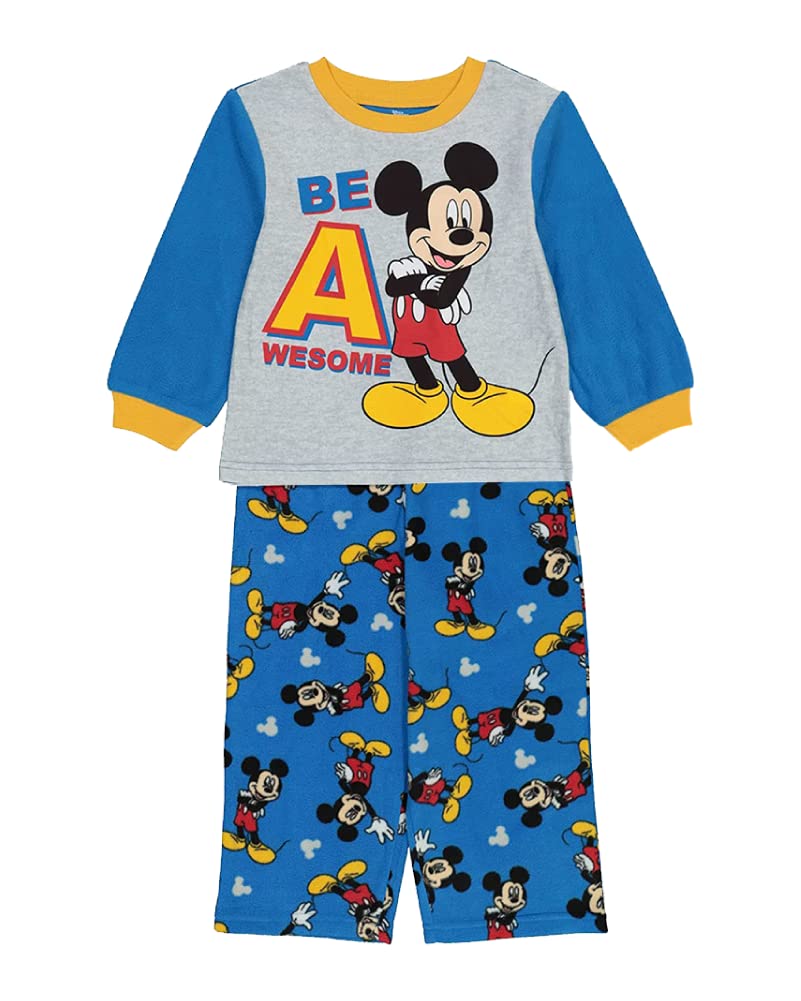 Disney Boys' Mickey Mouse Pajama Set - Soft Cotton Sleepwear for Kids - Perfect for Bedtime, Lounging & Sleepovers