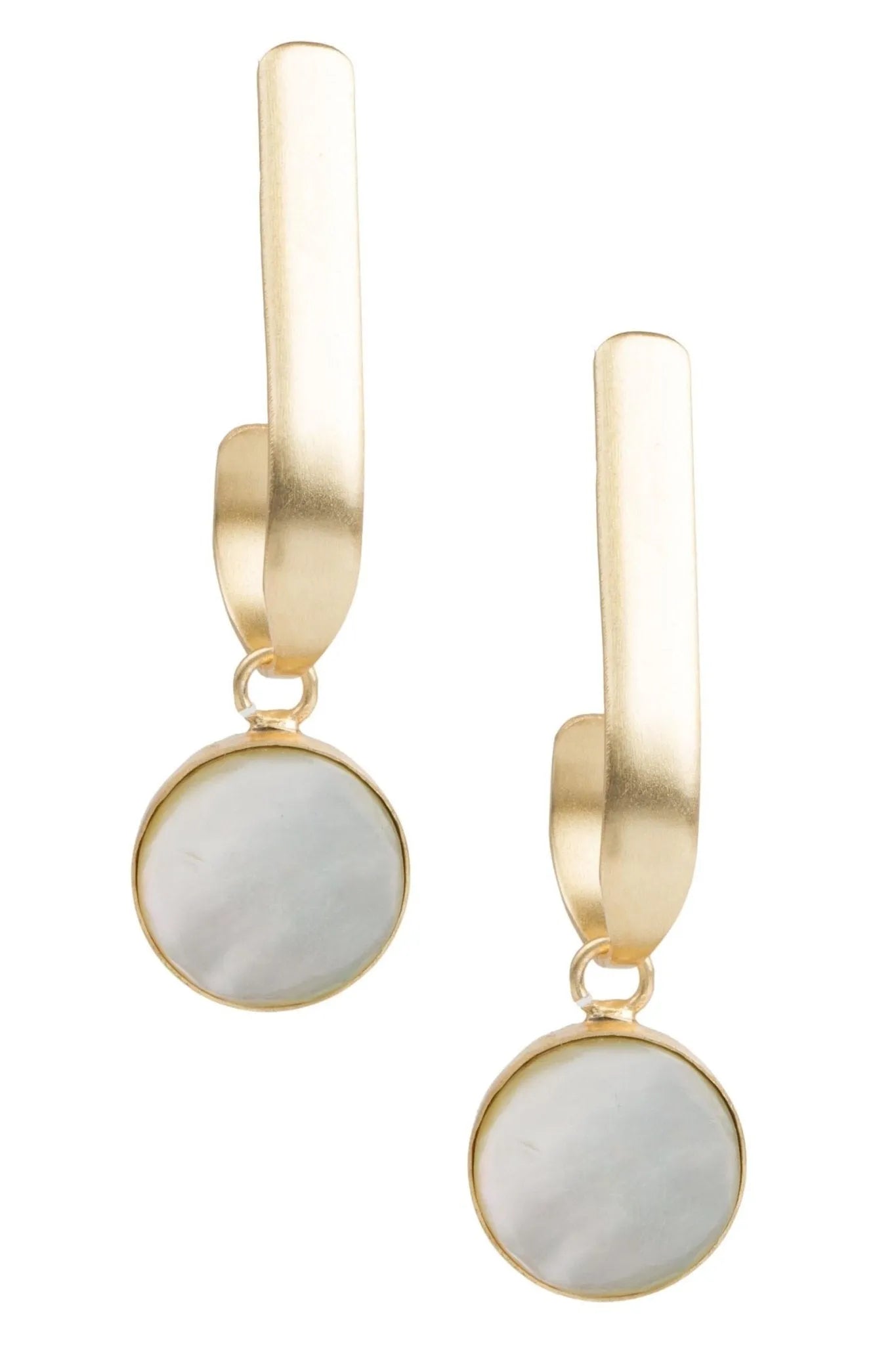 Fishhook Stone Dangle Earrings for Women - Natural Stone Jewelry, Boho Chic Accessories - Perfect for Beach Vacations & Summer Outfits