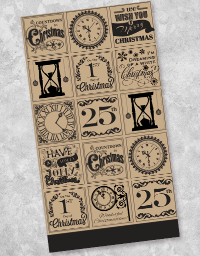 Christmas Countdown Guest Towel Napkins - Festive Holiday Party Decor & Dinner Table Setting