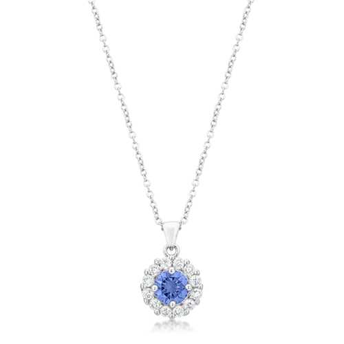 Elegant Light Purple Bella Bridal Pendant Necklace - Perfect for Weddings, Prom & Formal Events | Dainty Jewelry Gift for Bride