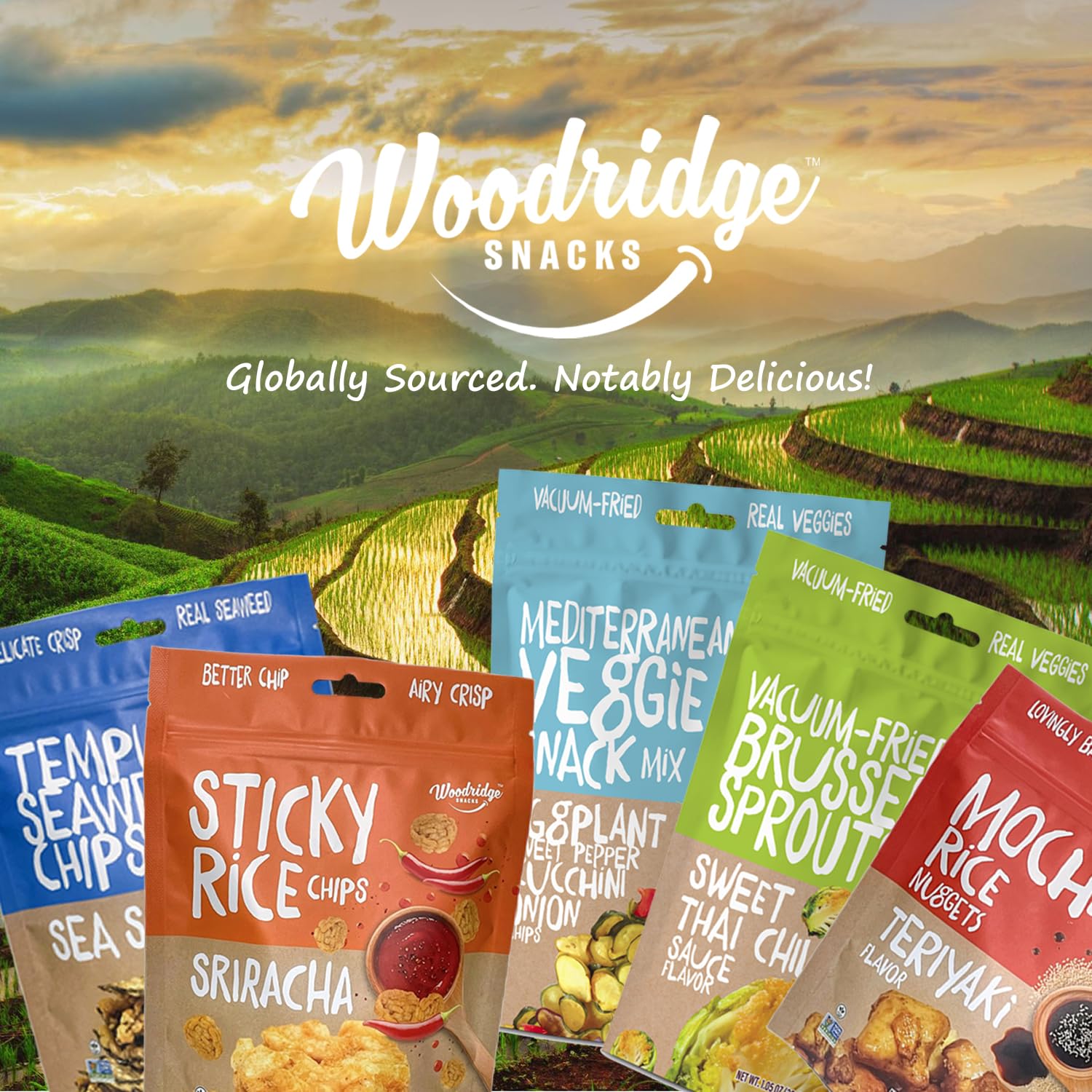 Woodridge Snacks Mochi Rice Nuggets Teriyaki Flavor - 6 Pack (2.47oz/70g Bags) | Crunchy Japanese Rice Crackers | Perfect for Parties, Snacking & On-the-Go