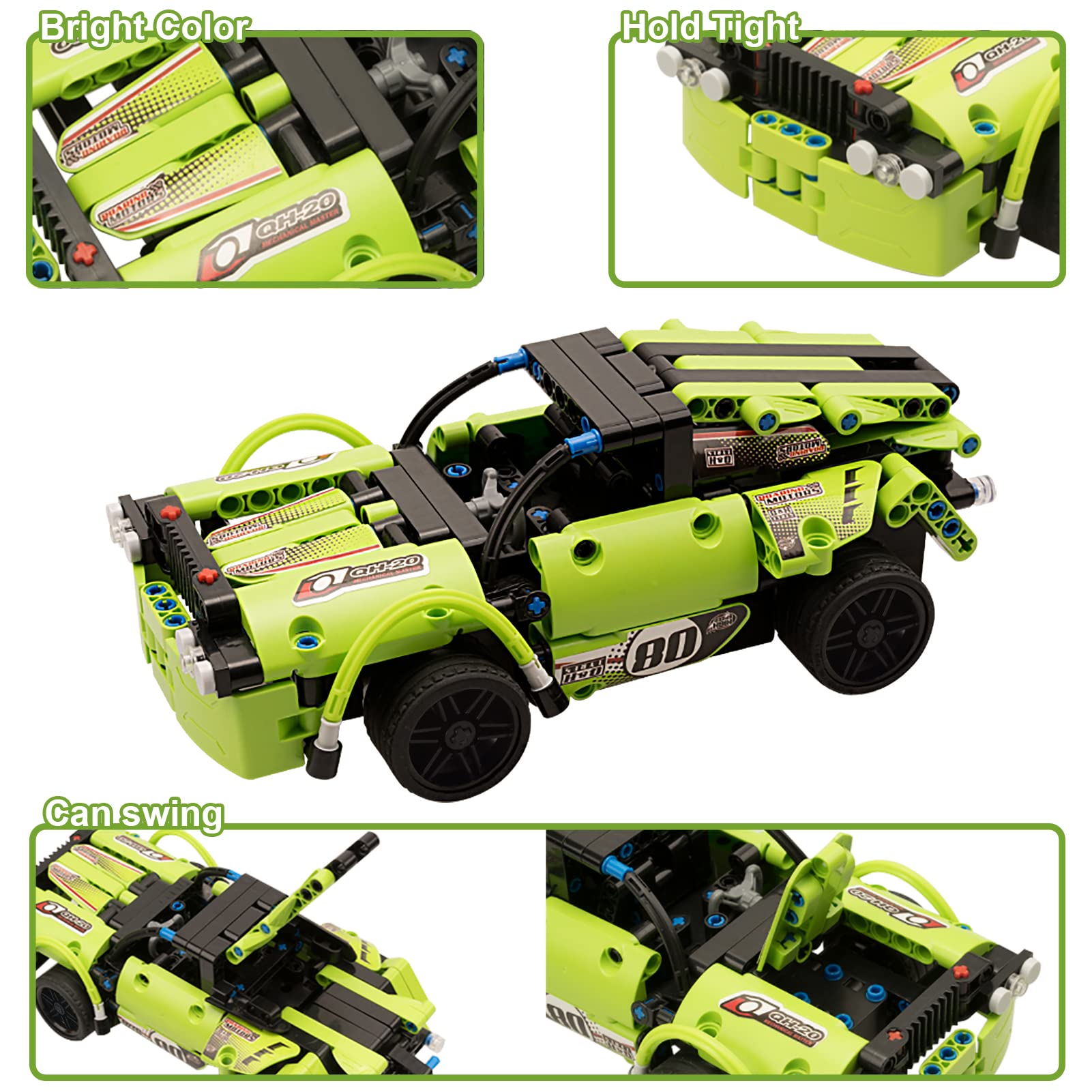 STEM Educational Building Toys for Kids Ages 6-9 - 2-in-1 Remote Control Race Car Construction Kit with Snap-Together Engineering Blocks | Creative Learning Toy for Boys & Girls | Perfect Birthday Gift & Classroom STEM Activity