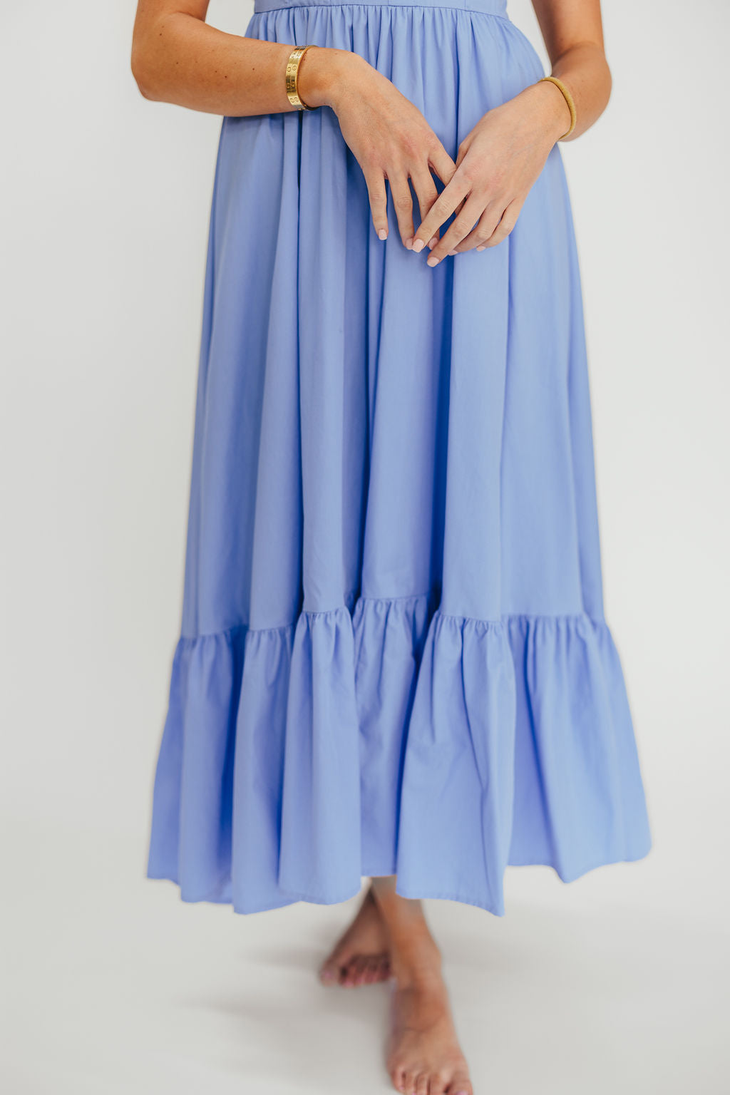 Light Blue Hannah Midi Dress for Women | Flowy Summer Dress with Pockets | Perfect for Beach Vacations, Brunch Dates & Casual Outings