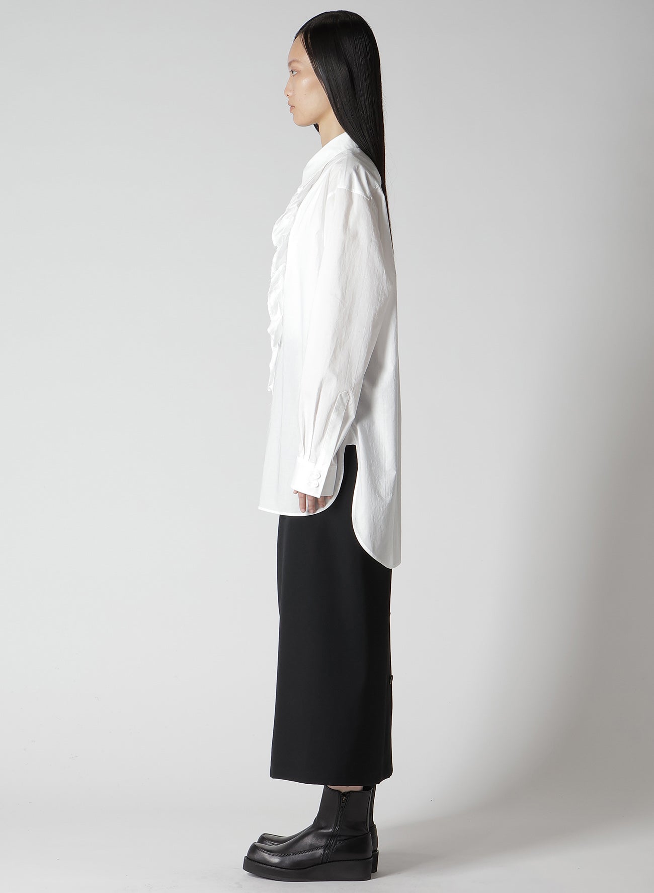 Women's Cotton Lawn Untrimmed Frill Blouse - Flowy Casual Top for Summer, Beach, and Office Wear