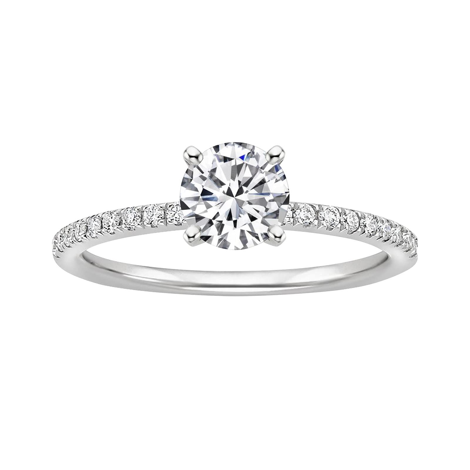 Elegant Women's Wedding & Promise Rings - Rhinestone Alloy Stackable Rings for Women Size 5-11 | Perfect Gift for Teen Girls, Brides & Couples | Ideal for Engagement, Anniversary & Everyday Wear (White, Size 7)