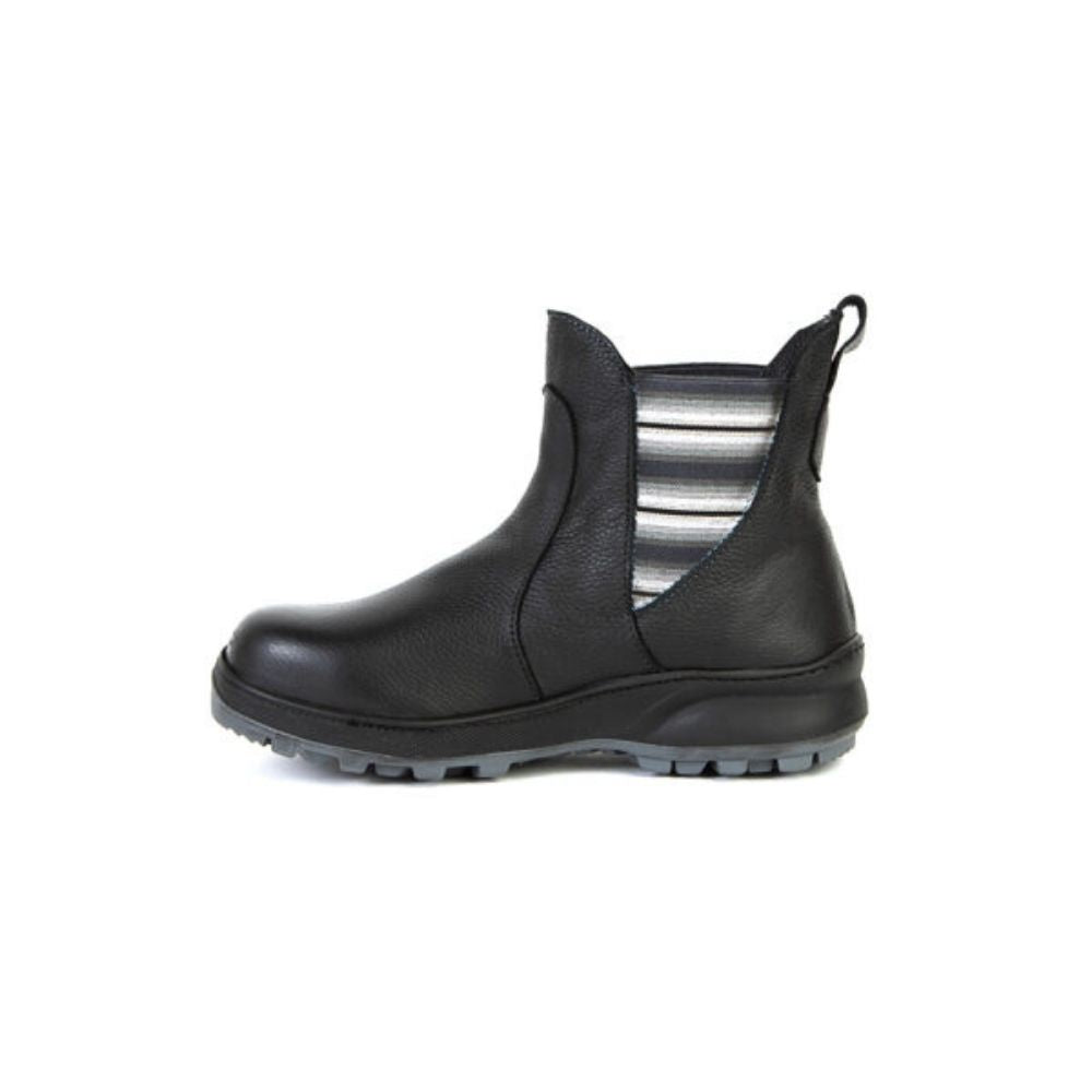 Feather Paris Women's Slip-On Steel Toe Safety Work Boots - Black | OSHA Compliant Non-Slip Shoes for Construction, Warehouse & Industrial Work