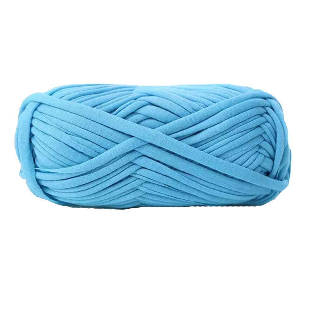 Light Turquoise T-Shirt Yarn 100g/0.22lb - Eco-Friendly Upcycled Cotton Yarn for Crochet, Knitting & Weaving - Perfect for DIY Baskets, Rugs & Home Decor Projects