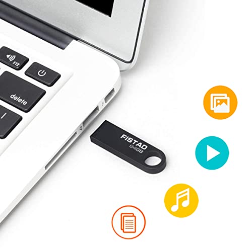 64GB Metal USB Flash Drive - Waterproof Pen Drive for PC & Laptop Data Storage