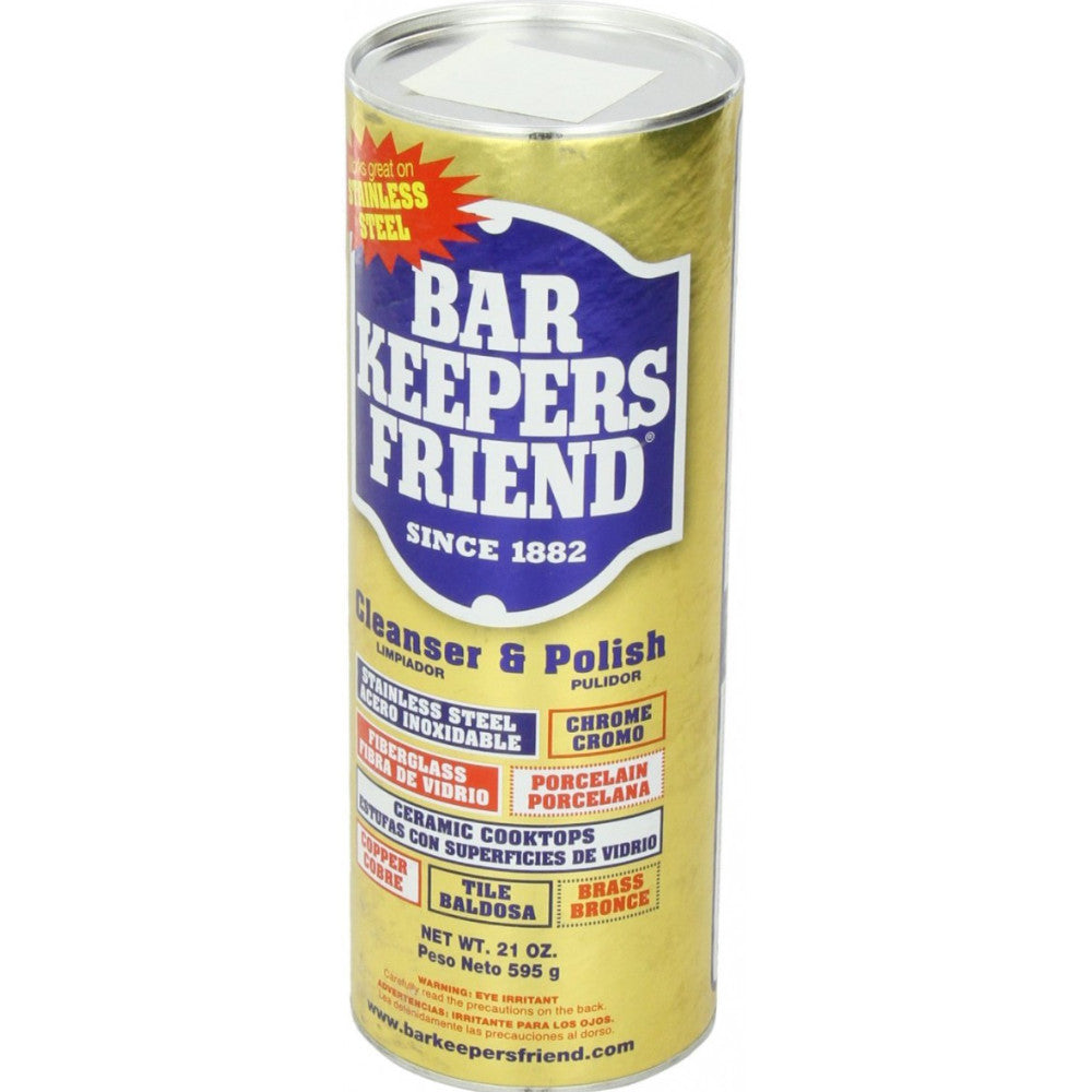BAR KEEPERS FRIEND Multi-Surface Cleaner & Stain Remover - 21oz (11514) - Perfect for Kitchen, Bathroom, and Outdoor Stain Removal