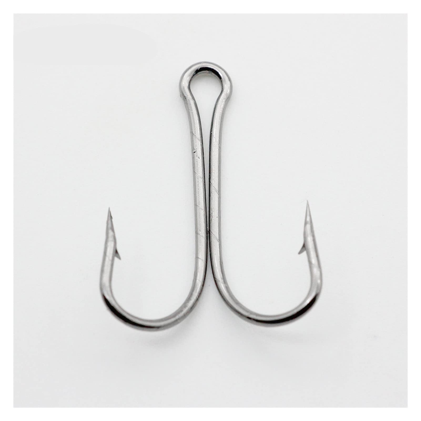 Tingting1992 50pcs High Carbon Steel Black Fishing Hooks - Double Anchor Saltwater Fishing Tackle, Super Sharp (Size 2#) for Bass, Trout & Ocean Fishing | Ideal for Deep Sea, Pier & Shoreline Angling