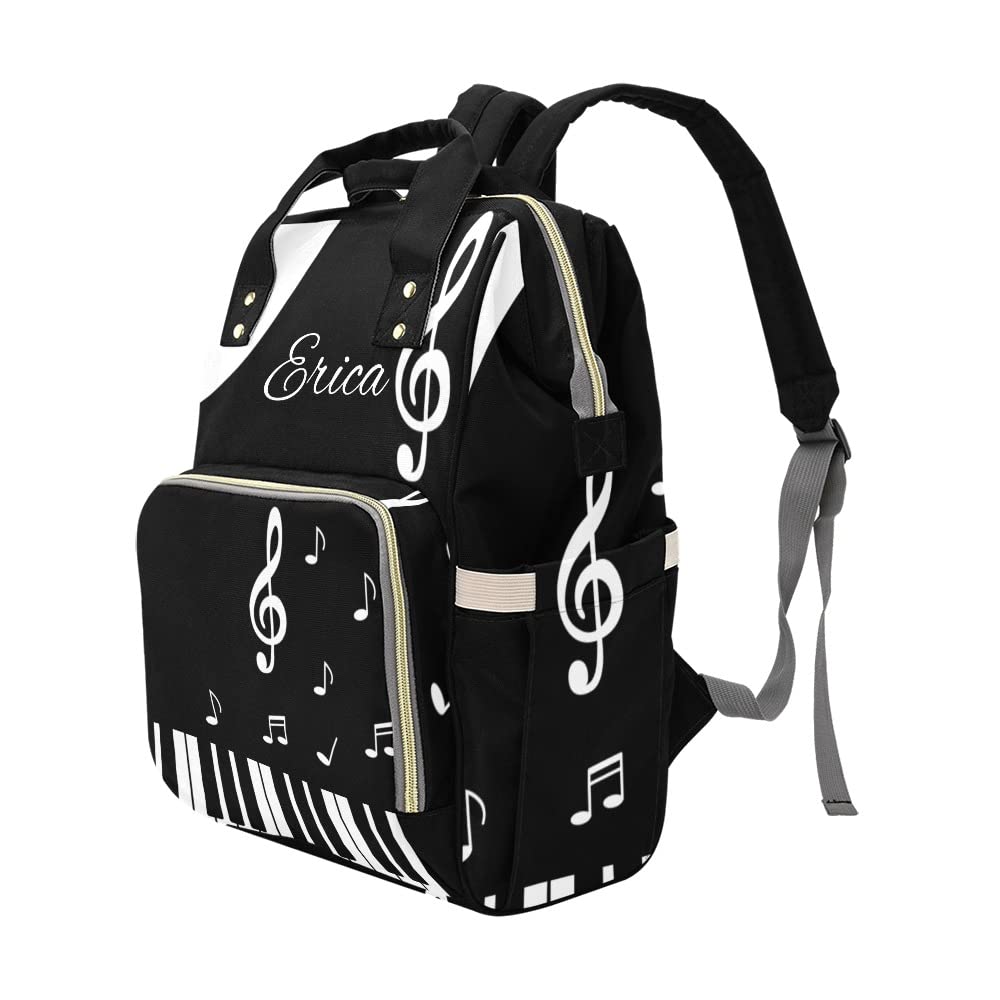 Custom Personalized Name Guitar Diaper Bag - Waterproof Nursing Tote & Mummy Backpack for Travel, Outdoor, and Baby Essentials - Perfect for Moms On-the-Go, Park Outings, and Family Trips