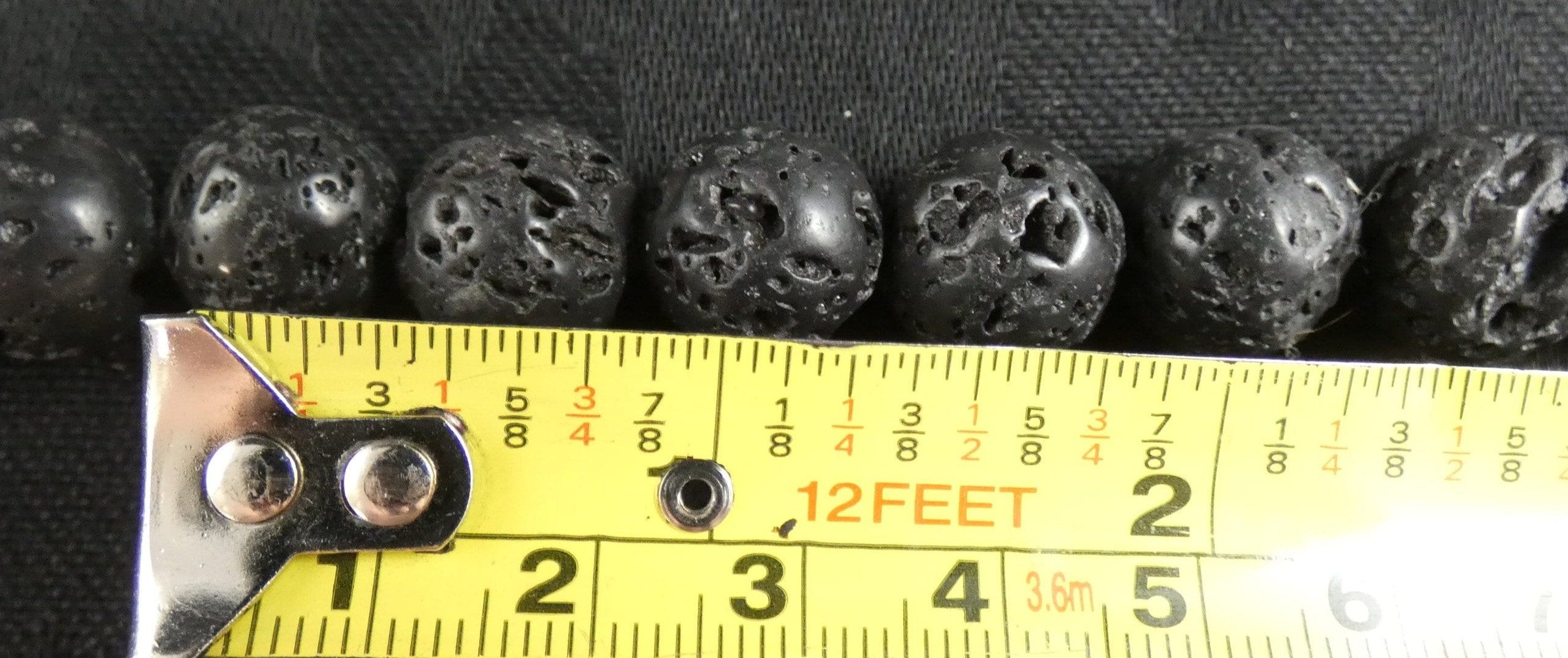 Black Lava Bead Strands for Jewelry Making - Natural Volcanic Stone Beads for Necklaces, Bracelets & DIY Crafts - Perfect for Boho, Hippie & Spiritual Jewelry Designs