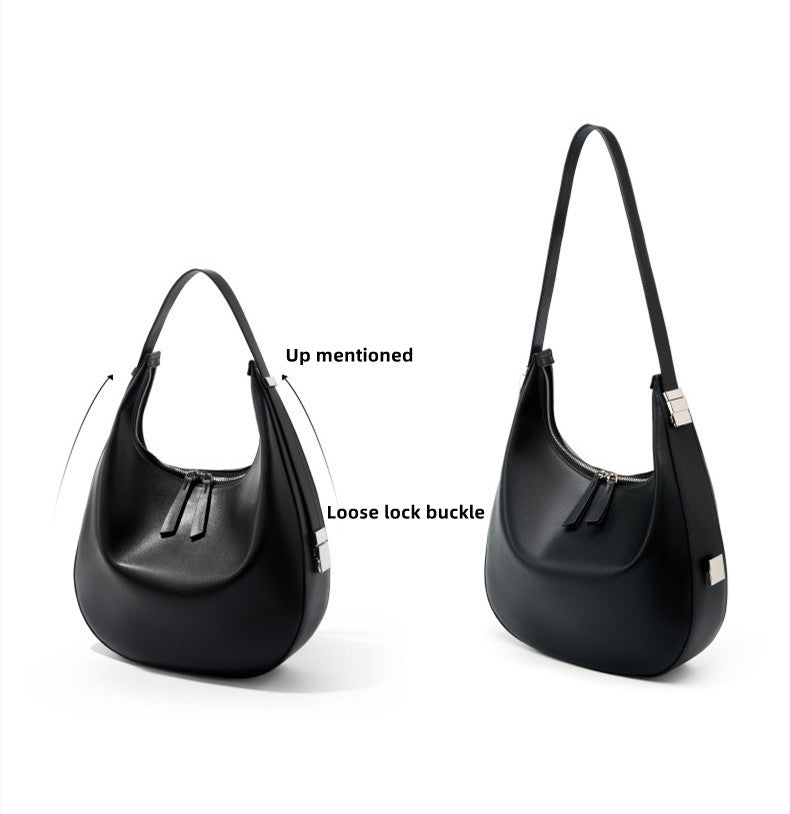 Stylish Curved Crescent Shoulder Bag for Women - Fashionable Crossbody Purse with Adjustable Strap, Perfect for Daily Use, Travel & Shopping