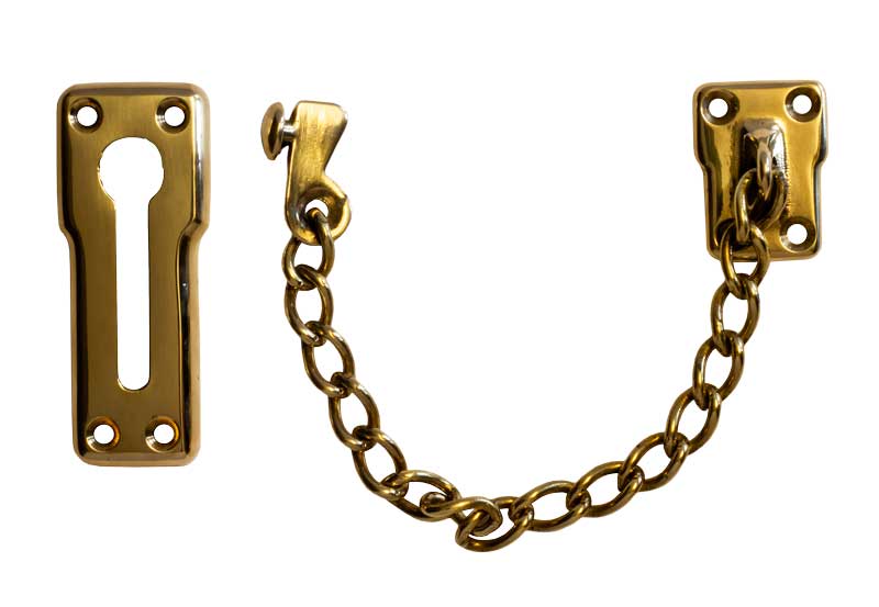 High-Quality Brass Door Security Chain - Durable & Stylish for Enhanced Home Safety - Perfect for Apartments, Bedrooms, and Front Doors
