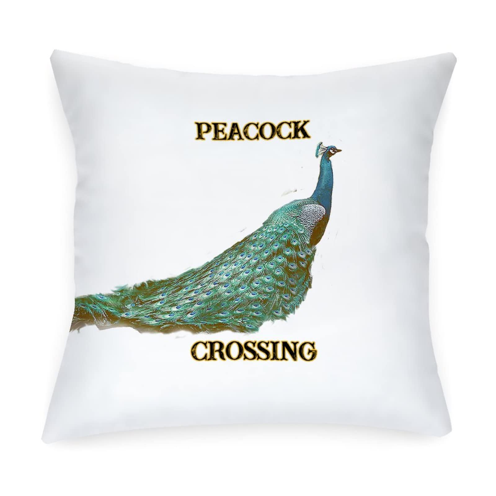 Peacock Floral Throw Pillow Covers 18x18 Inch - Waterproof Outdoor Decorative Cushion Covers for Patio Furniture, Porch & Farmhouse Decor - Perfect for Living Room, Garden and Home Accent
