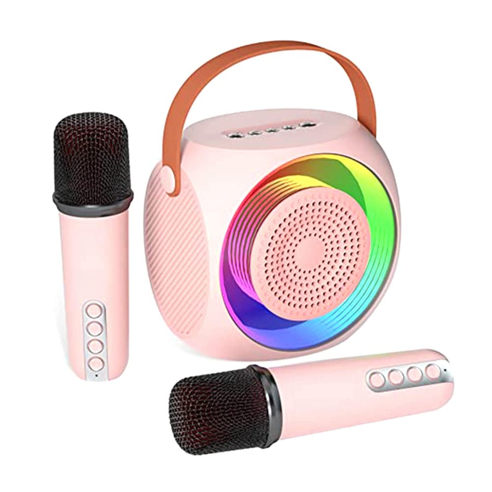 Greethga Portable Bluetooth Karaoke Speaker with 2 Wireless Microphones - High-Quality Sound for Home Parties, Outdoor Gatherings & Birthday Gifts | Perfect for Singing, Dancing & Entertainment