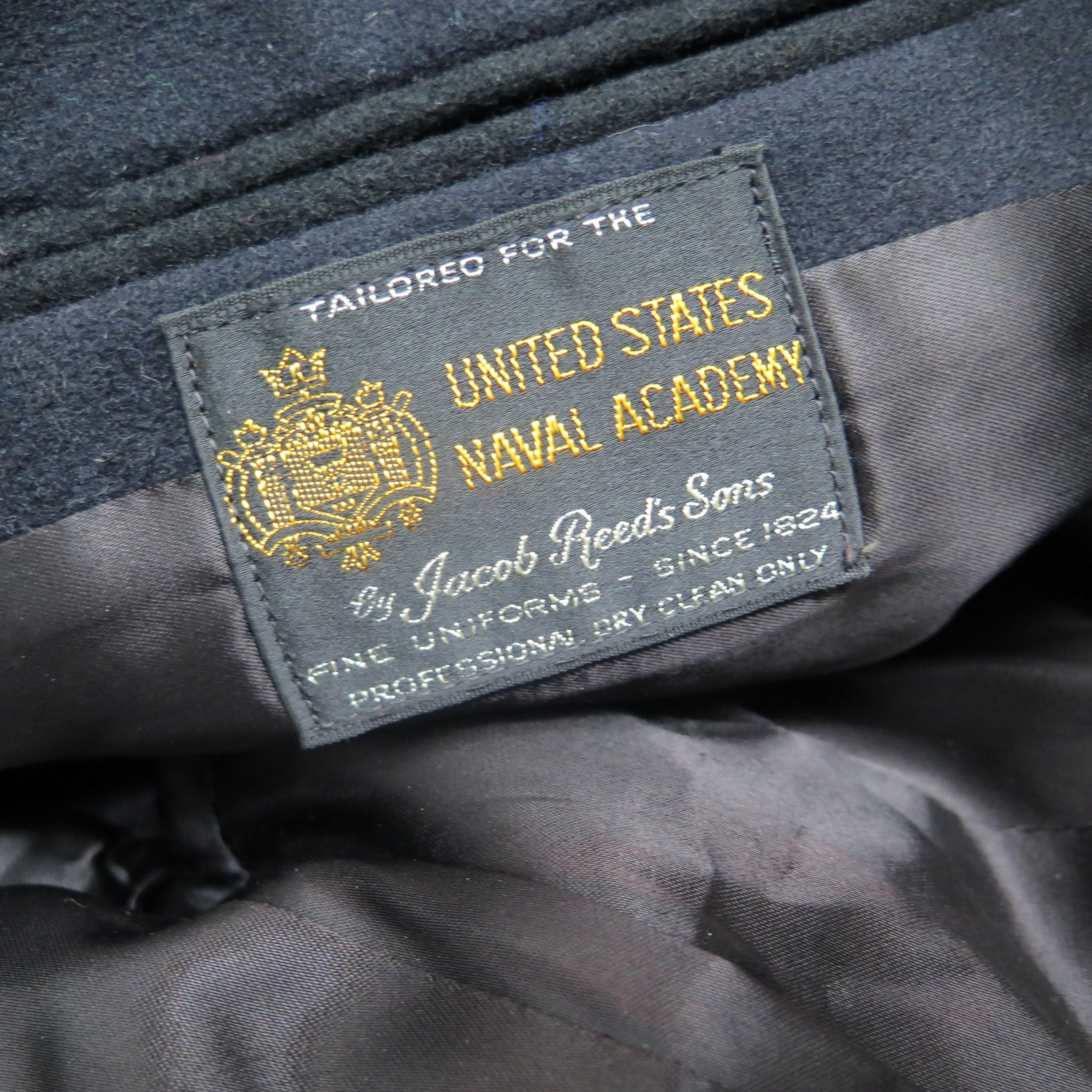 Vintage US Navy Peacoat Bridgecoat - US Naval Academy 1960s Small Long - Classic Military Outerwear for Winter & Formal Events
