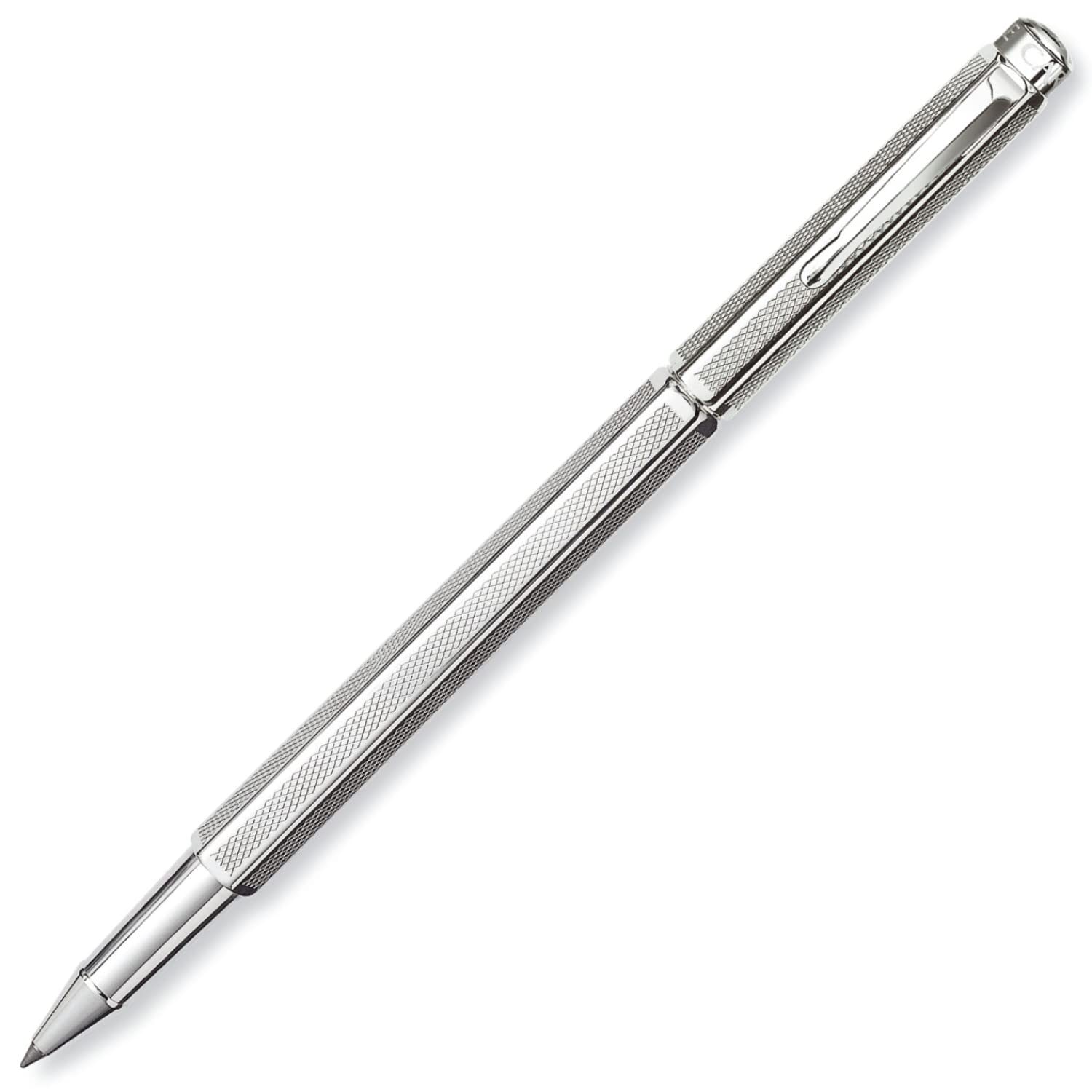 Caran d'Ache Retro Ecridor Rhodium Rollerball Pen - Premium Silver Writing Instrument (0838.485) | Luxury Gift for Professionals, Graduates & Collectors | Office, Business Meetings & Signature Use
