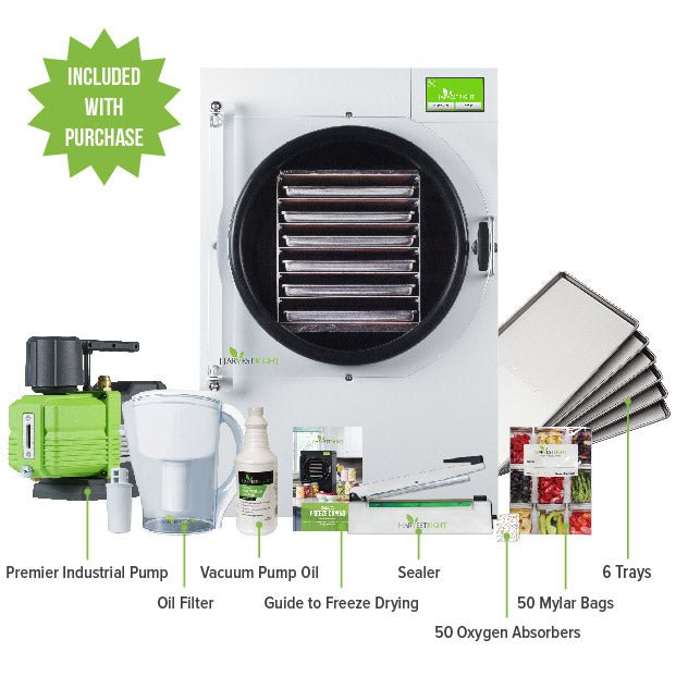 Harvest Right Home Pro Freeze Dryer with Mylar Kit - Large Capacity for Food Preservation | Perfect for Home Use, Emergency Preparedness & Long-Term Food Storage
