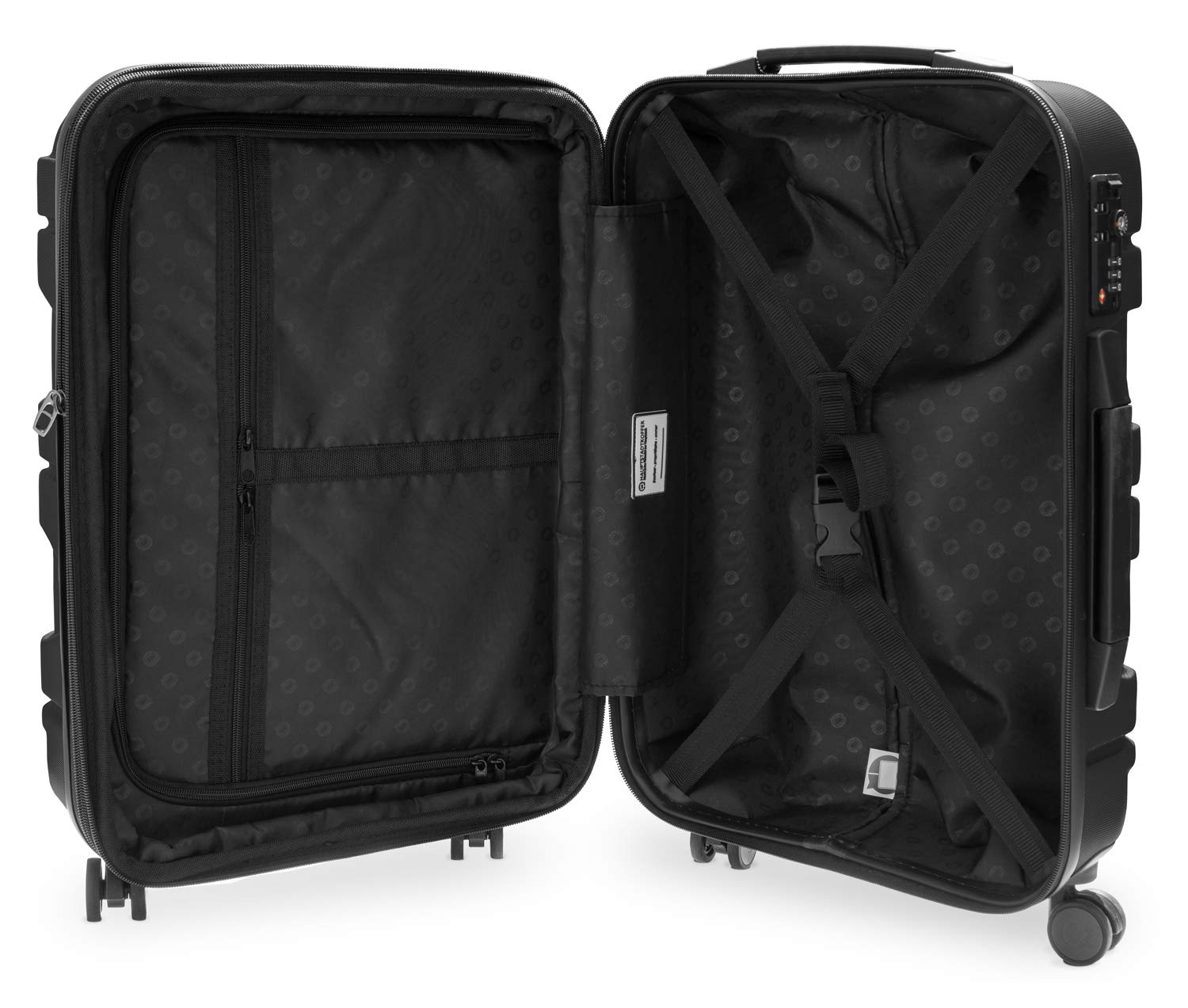 Premium 55cm Black Carry-On Luggage for Travel - Lightweight & Durable Suitcase with Smooth Wheels & TSA Lock - Perfect for Business Trips, Weekend Getaways & Airplane Cabin Use